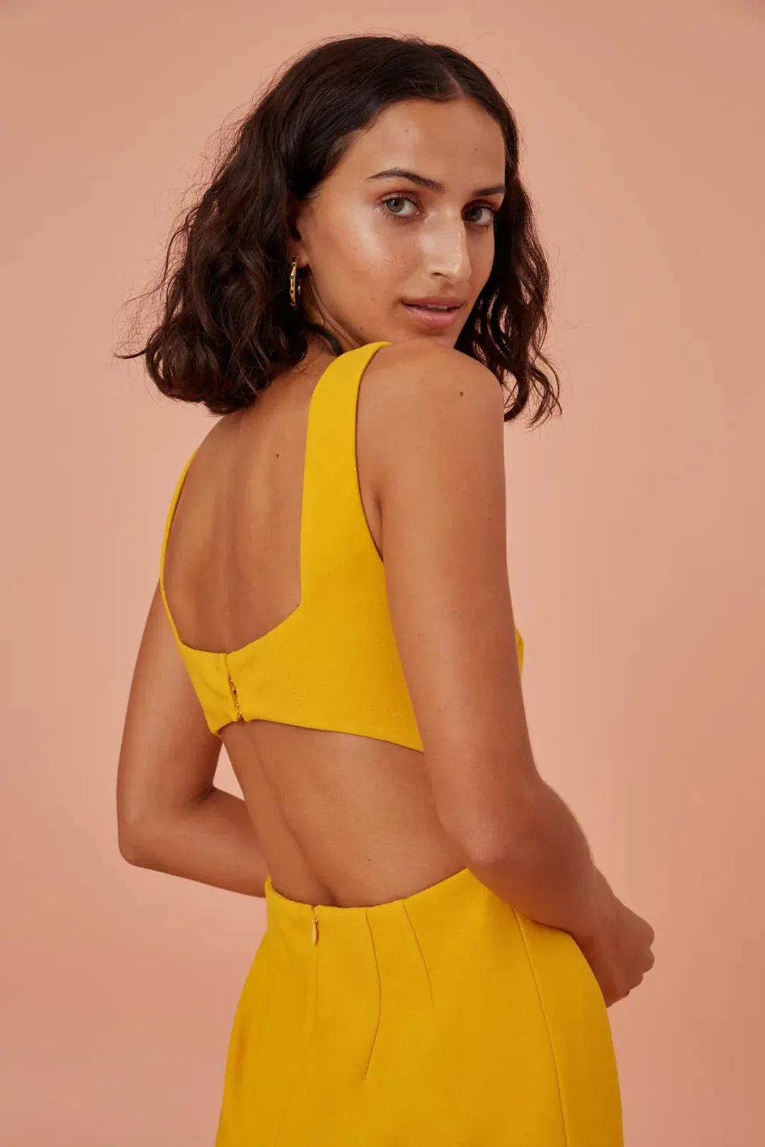 Finders Keepers Nadia Midi Dress Mango Size 8 for rent on The Volte - main image