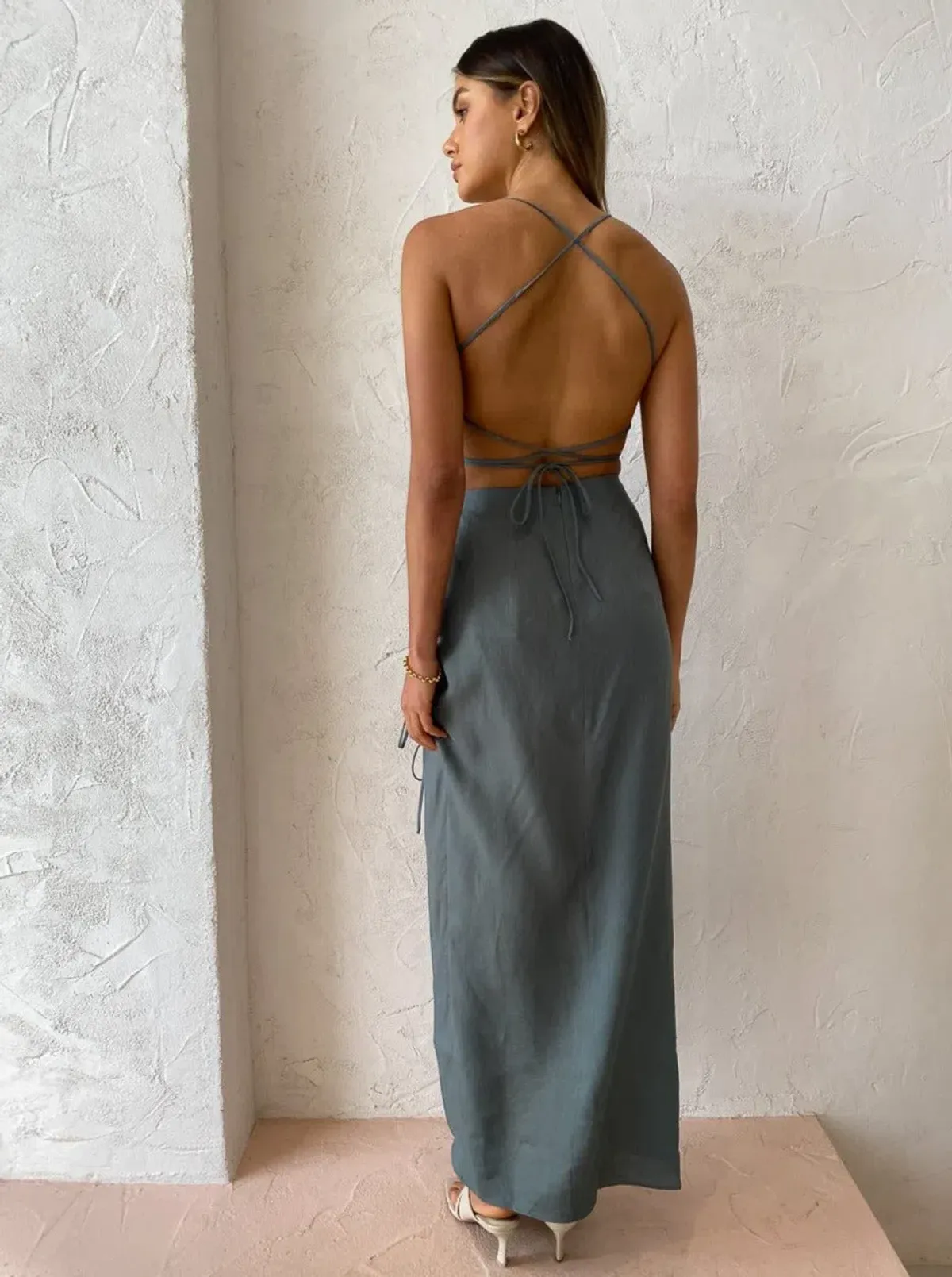 Rumer the Label Loulou Maxi Dress Fern Size 6 - Image 3