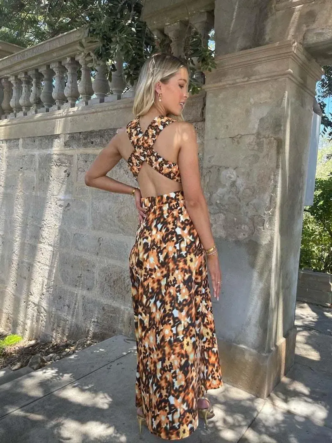 Mossman Inner Guidance Maxi Dress Print Size 10  for rent on The Volte - main image