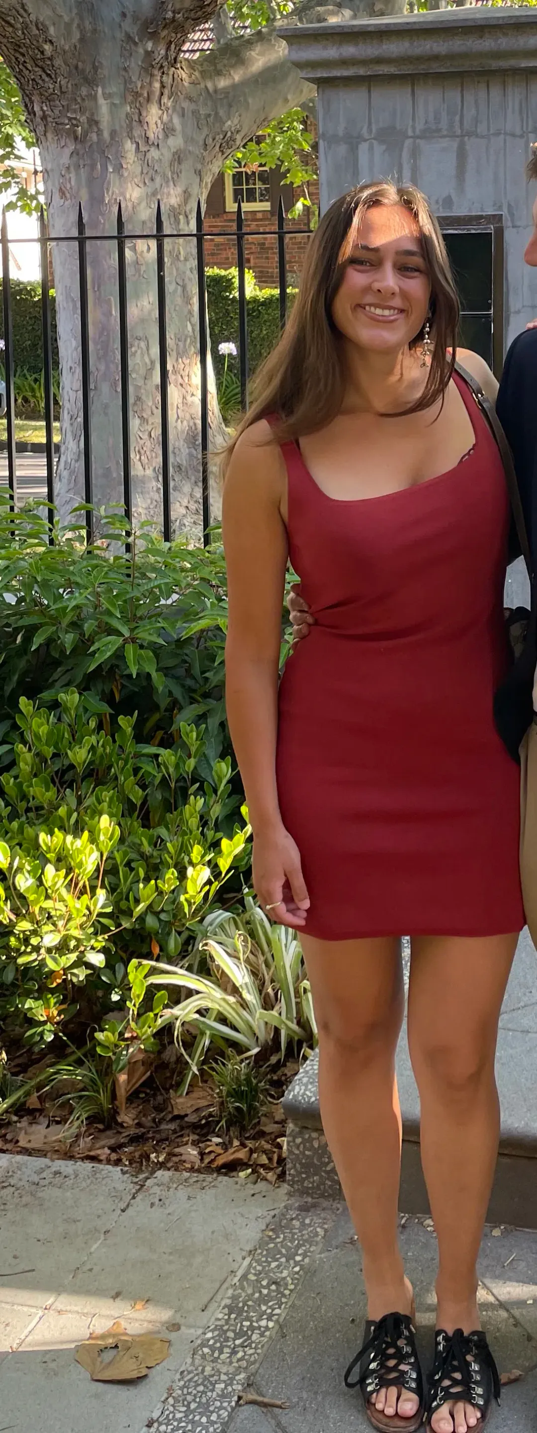 Dion Lee Stirrup Mini Dress Red Size 12 for rent on The Volte - main image