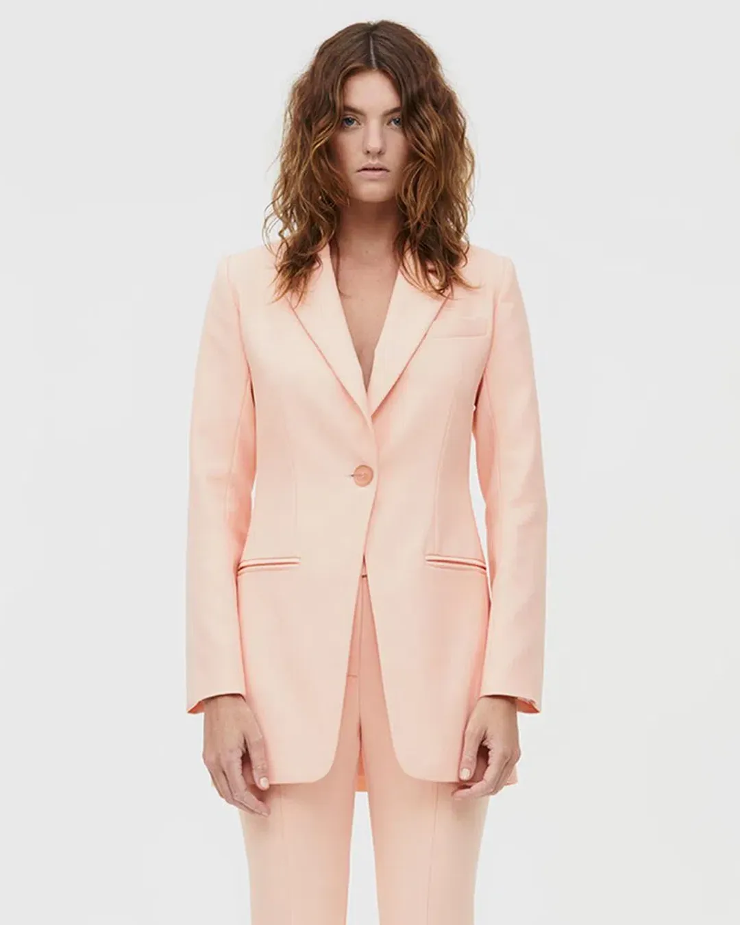Manning Cartell Pop Swagger Blazer & Pant Set in Peach Size 8 for rent on The Volte - main image