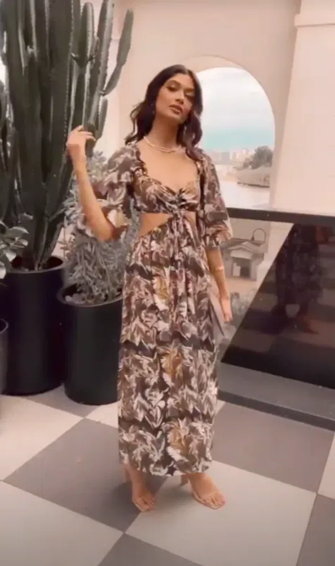 Kinga Csilla Rec Club Marble Lizzie Dress Print Size 6 for rent on The Volte - main image