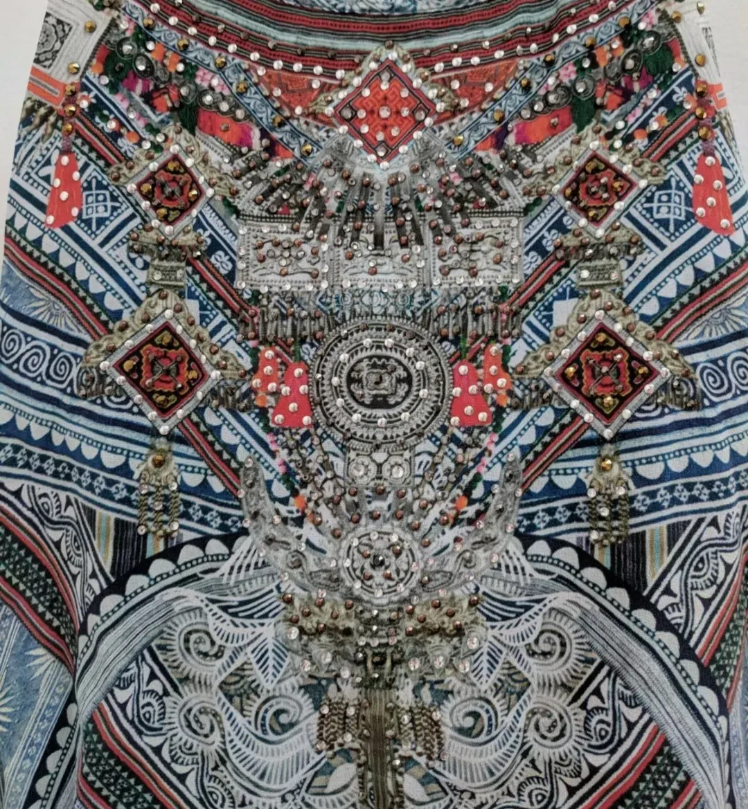 Camilla Antique Batik Shoestring Strap Playsuit Print Size 8 for rent on The Volte - main image