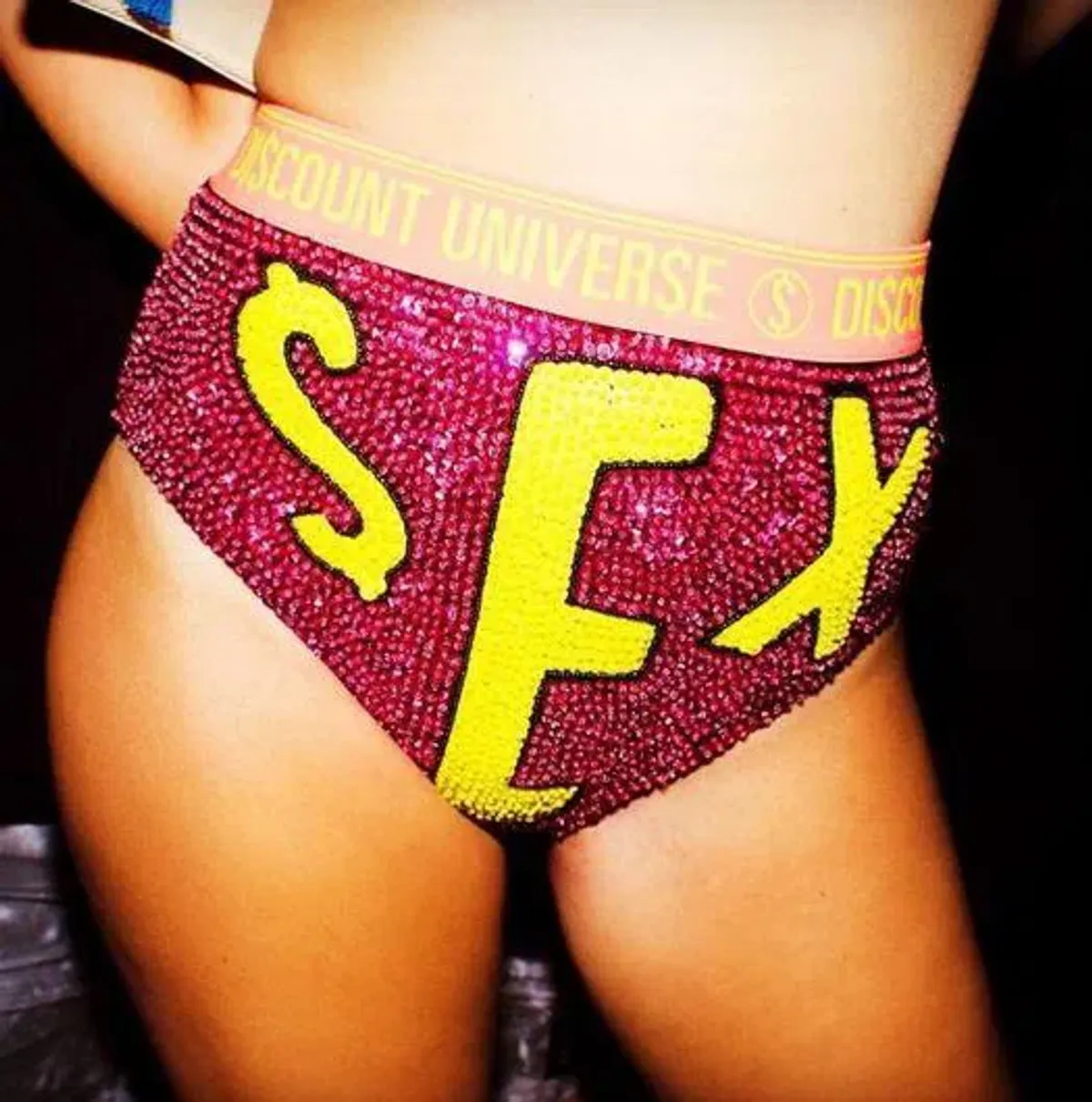 Discount Universe Evil Eye Bra Sex Underwear Set Pink Size Small - Image 1