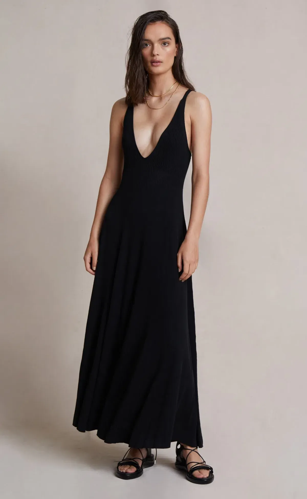 Bec and Bridge Luka Knit Maxi Dress Black Size 8 - Image 1