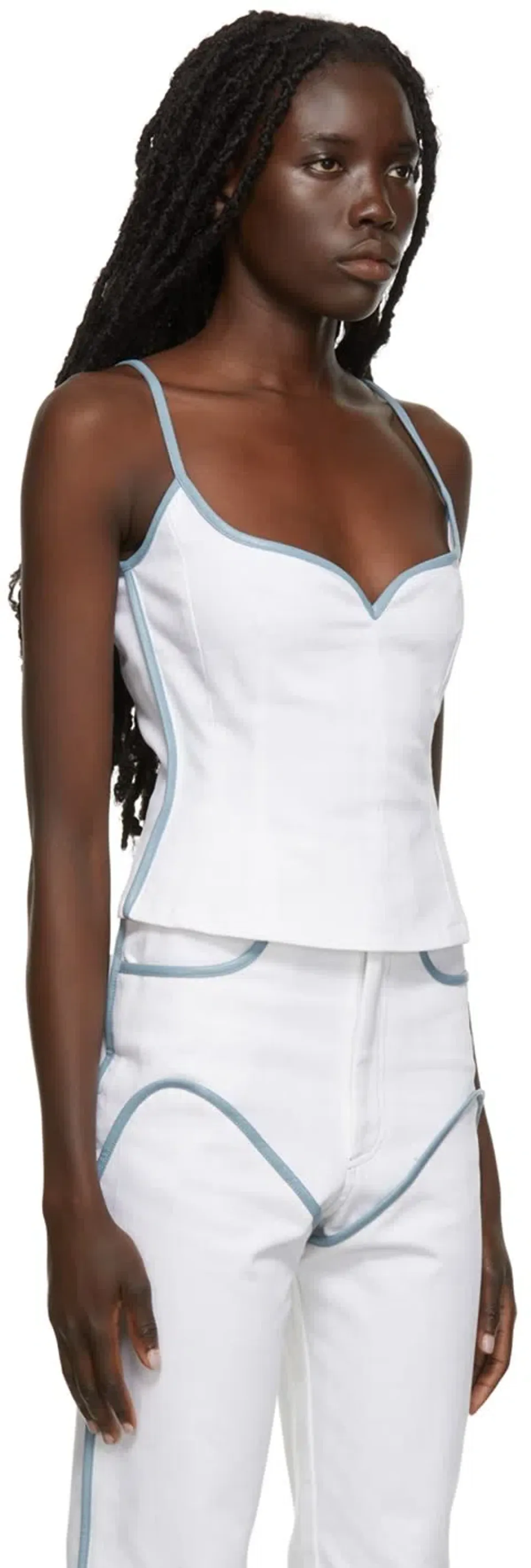 Paris Georgia Heart Singlet Tank Top White Size 8 - Image 3