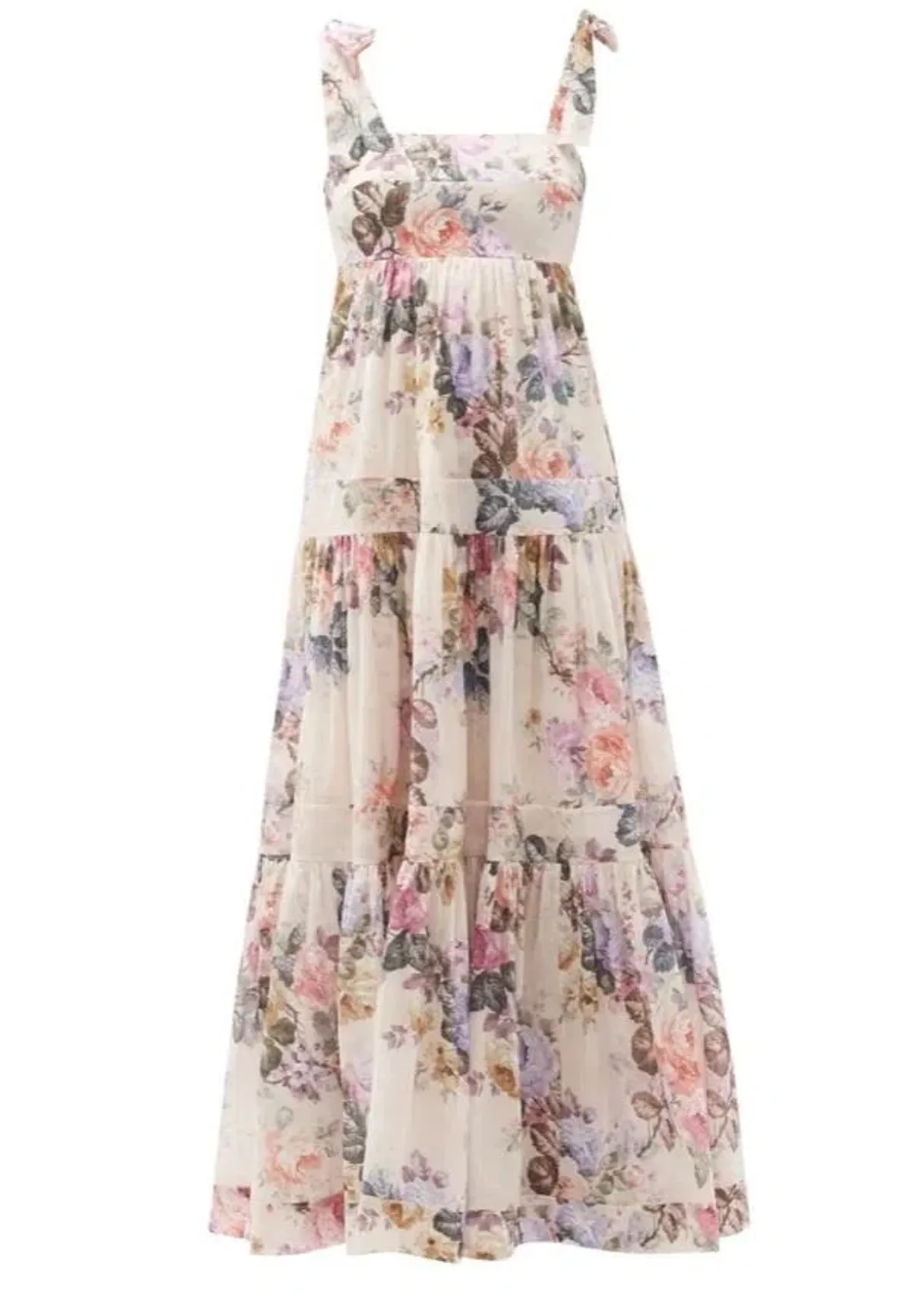 Zimmermann Brighton Tie Shoulder Antique Floral Dress Size 3 - Image 3