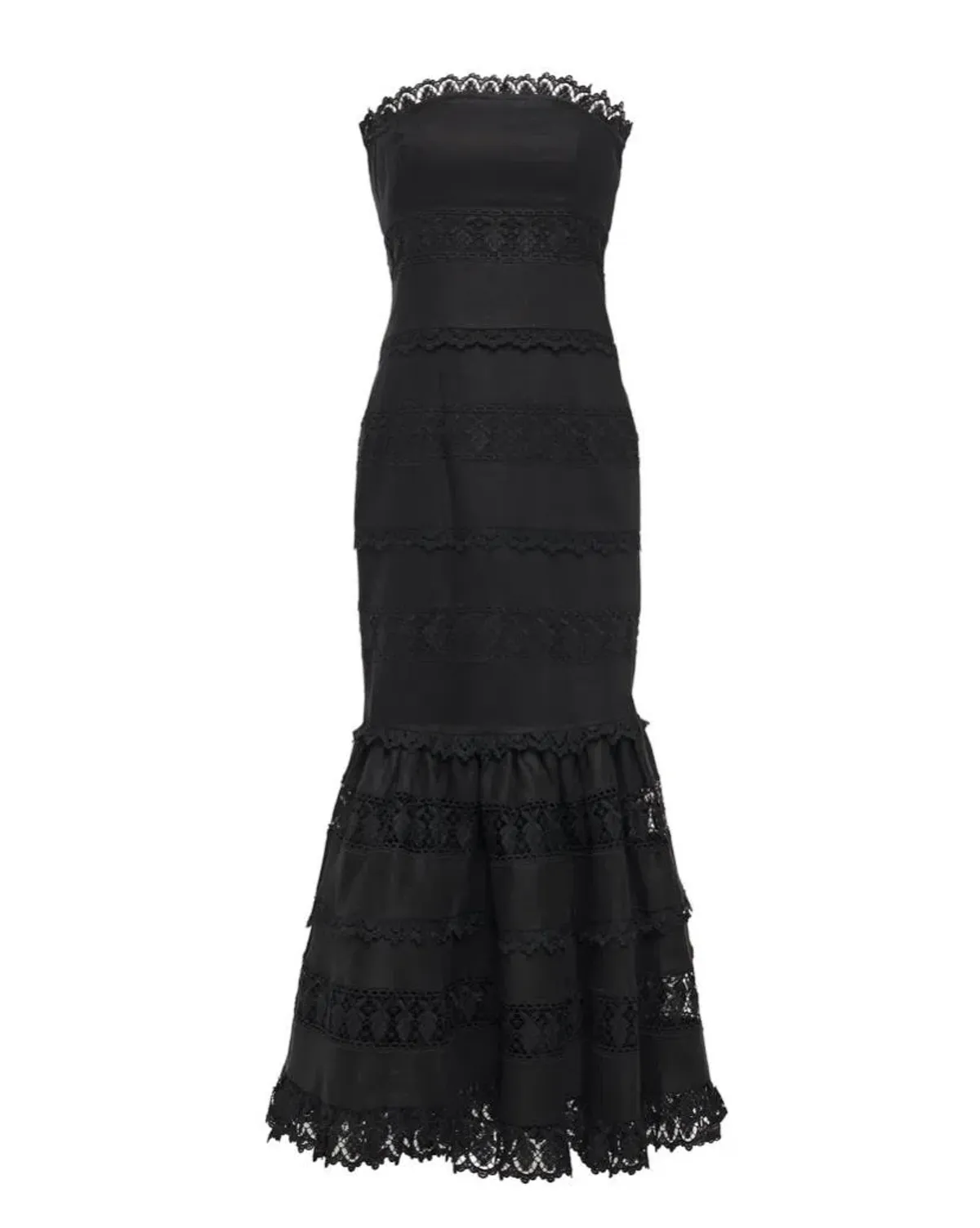 Zimmermann Black Strapless Wayfarer Panelled Dress Size 3 - Image 4