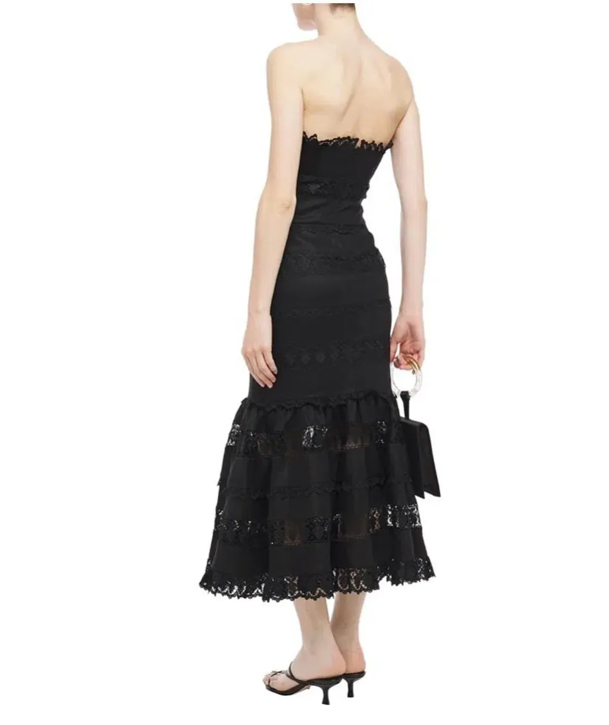 Zimmermann Black Strapless Wayfarer Panelled Dress Size 3 - Image 3