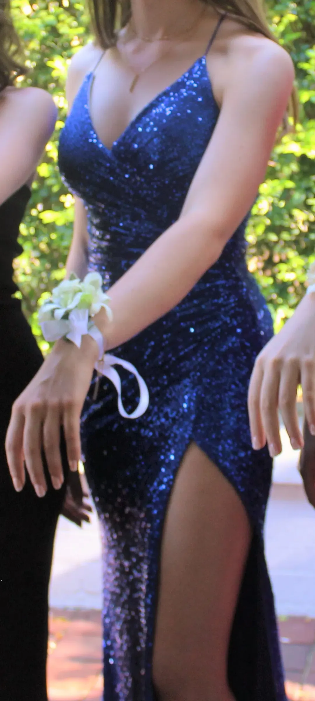 Noire Couture Royal Blue Sequin Gown Size 6 for rent on The Volte - main image