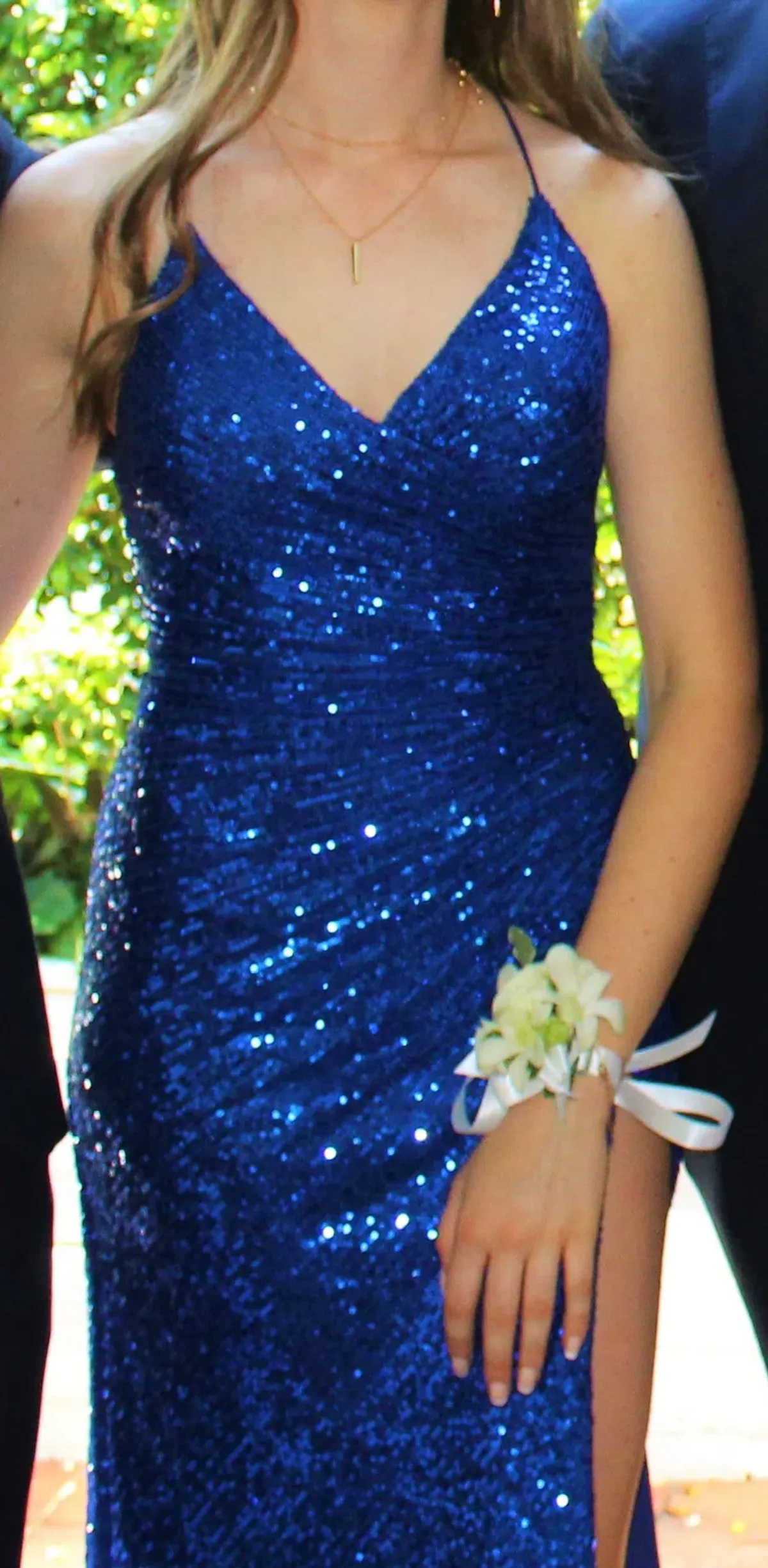 Noire Couture Royal Blue Sequin Gown Size 6 - Image 2