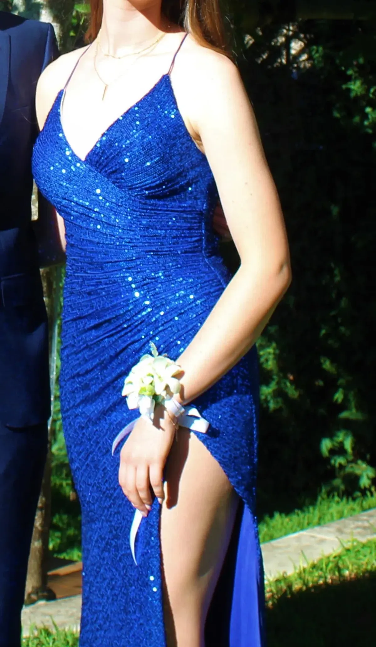 Noire Couture Royal Blue Sequin Gown Size 6 - Image 6