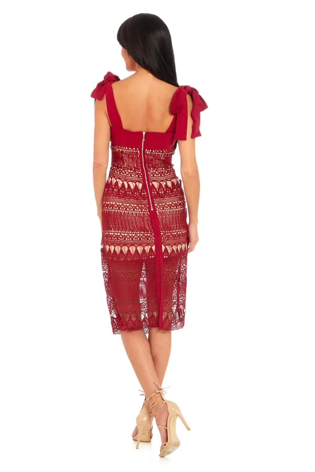 Keepsake the Label Walk on By Midi Dress Red Size 10 for rent on The Volte - main image