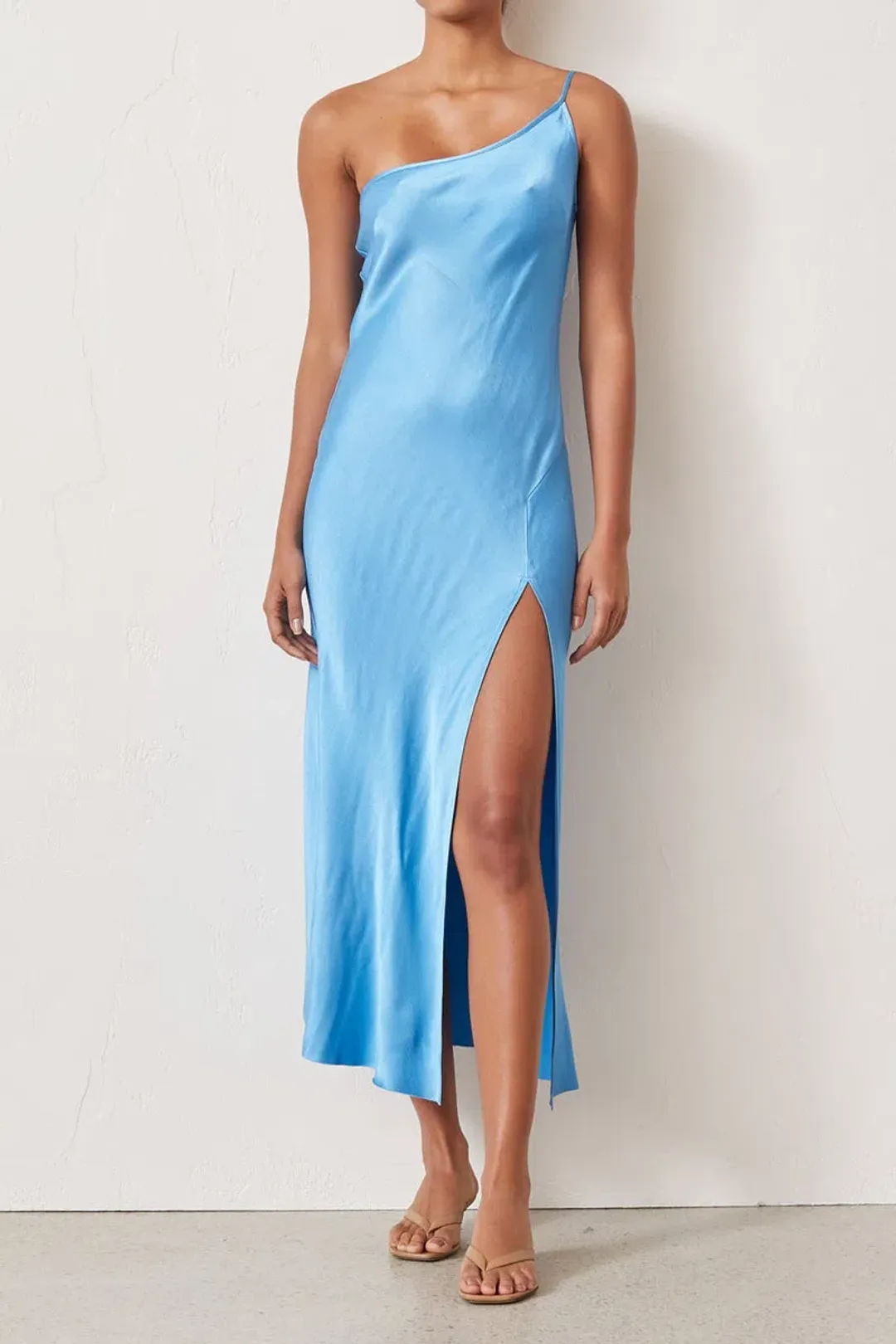 Bec and Bridge Frederic Asymmetrical Midi Dress Blue Size 8 for rent on The Volte - main image