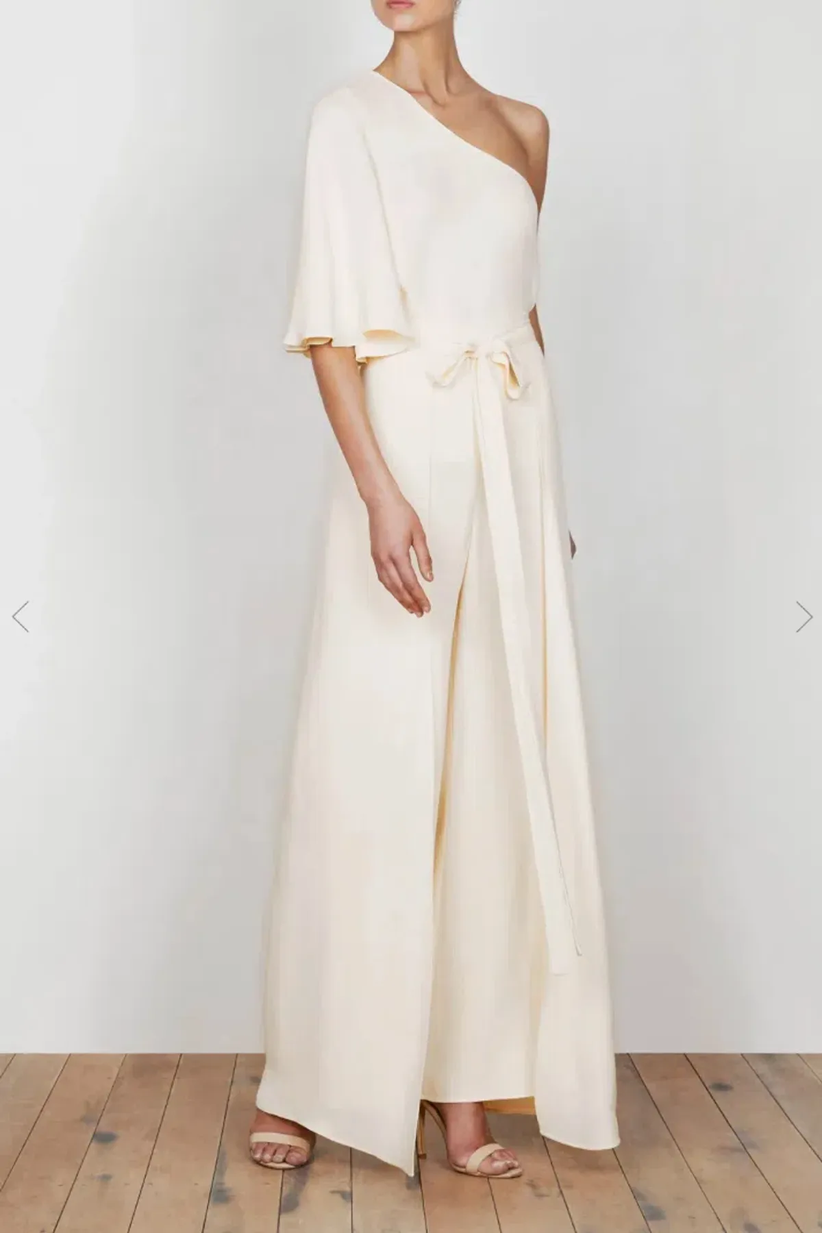 Shona Joy Lautner One Shoulder Top and Palazzo Pants Set Cream Size 8 - Image 2