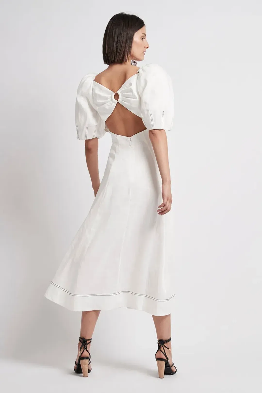 Aje Grove Midi Dress White Size 4 for rent on The Volte - main image