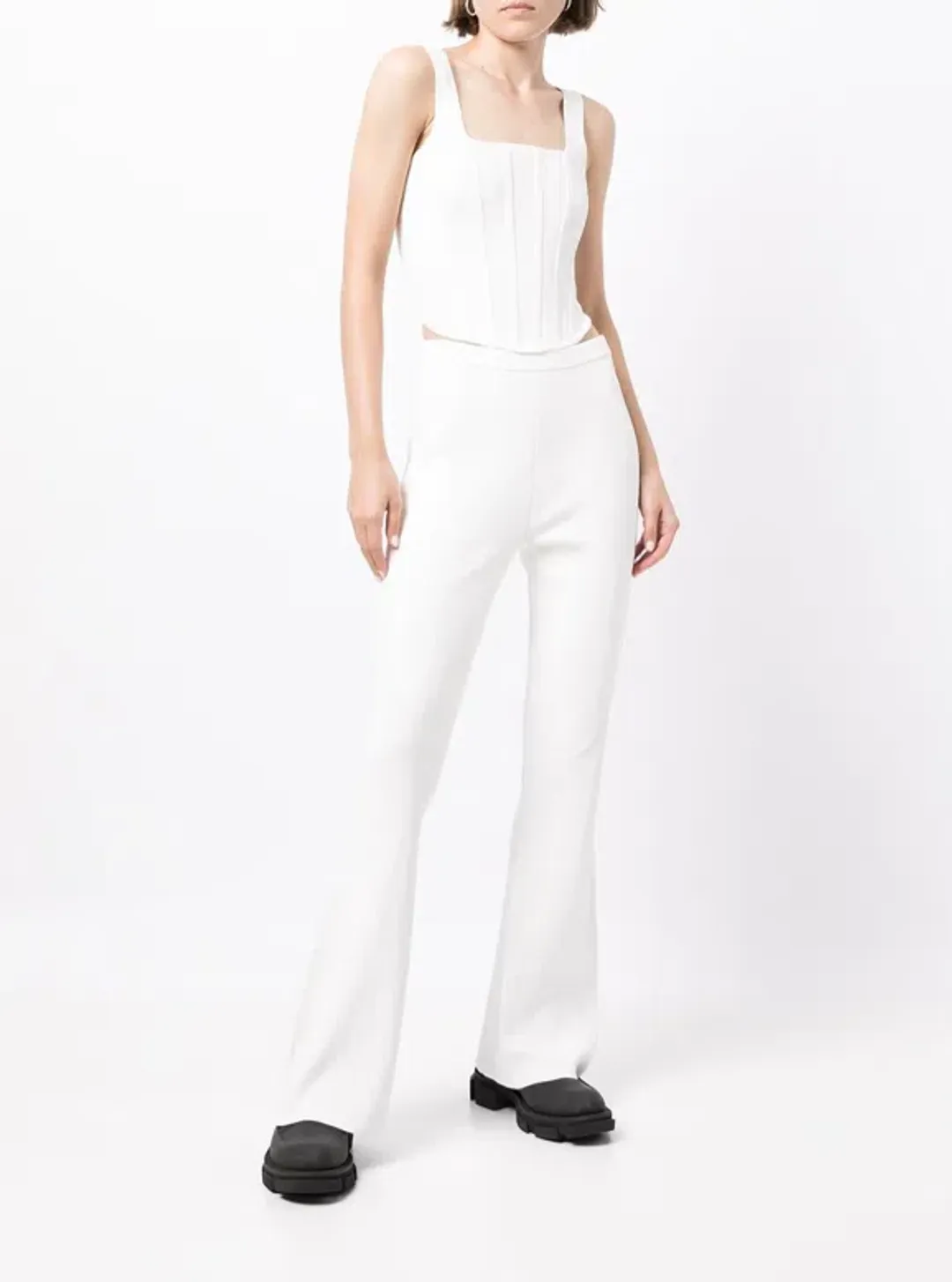 Dion Lee Pointelle Corset Top White Size 6 for rent on The Volte - main image
