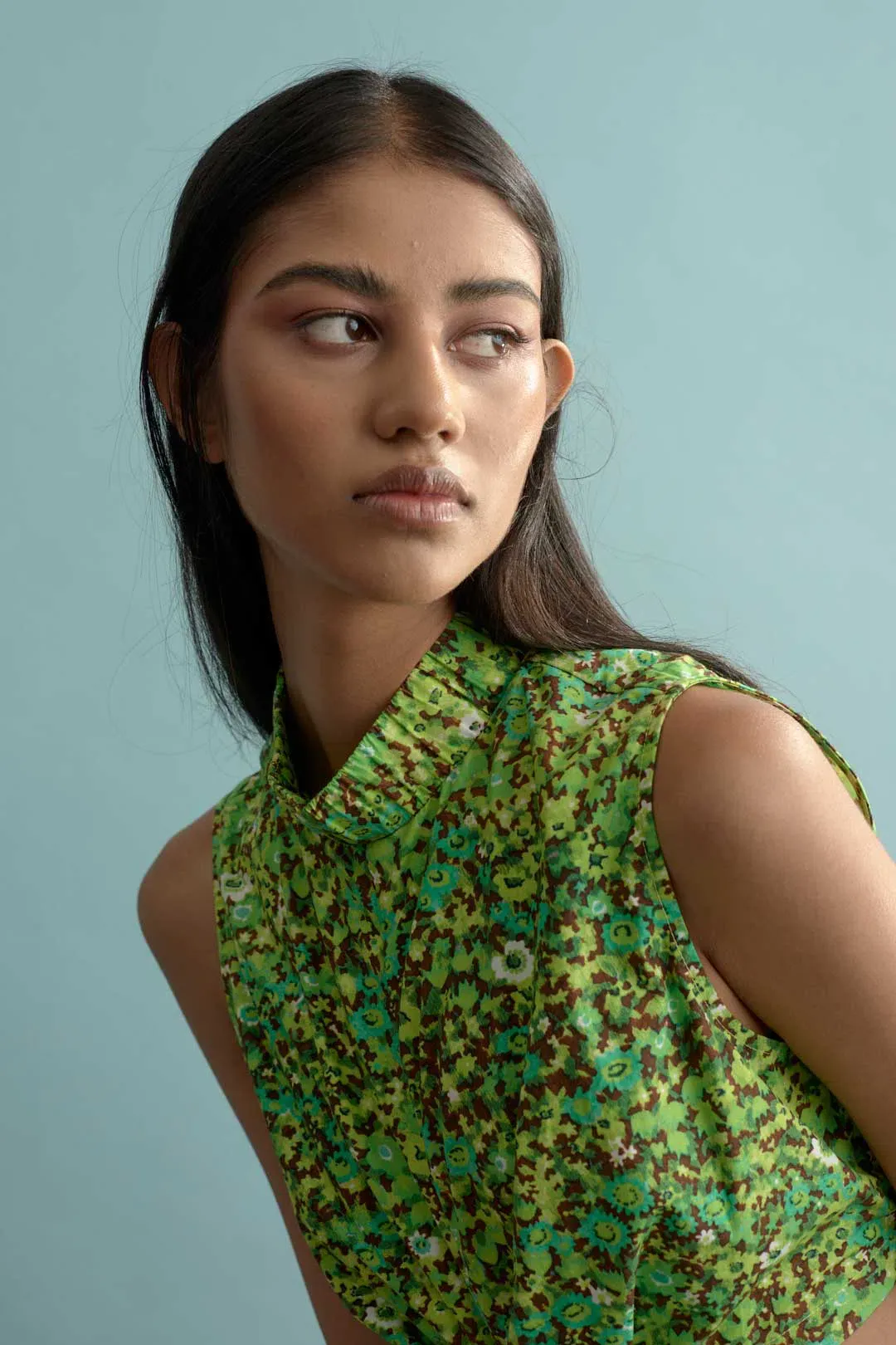 Alemais Phyllis Twist Front Pleat Dress Print Size 12 for rent on The Volte - main image