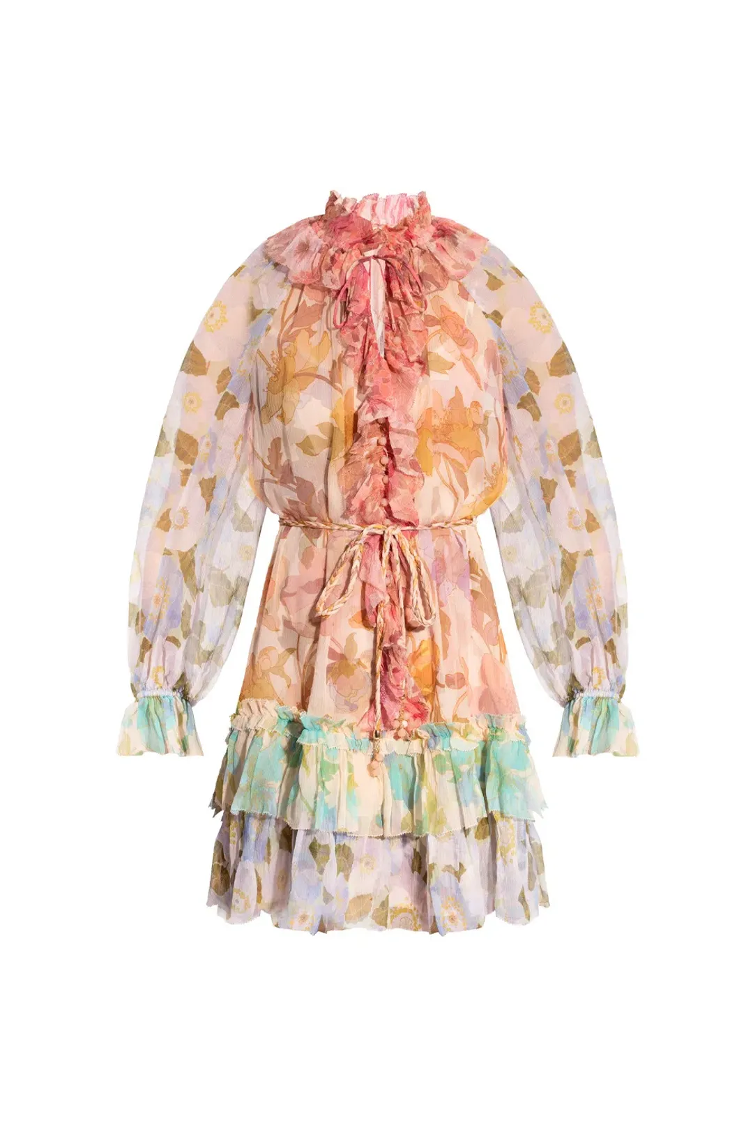 Zimmermann Frilled Tempo Mini Dress Print Size 8 for rent on The Volte - main image