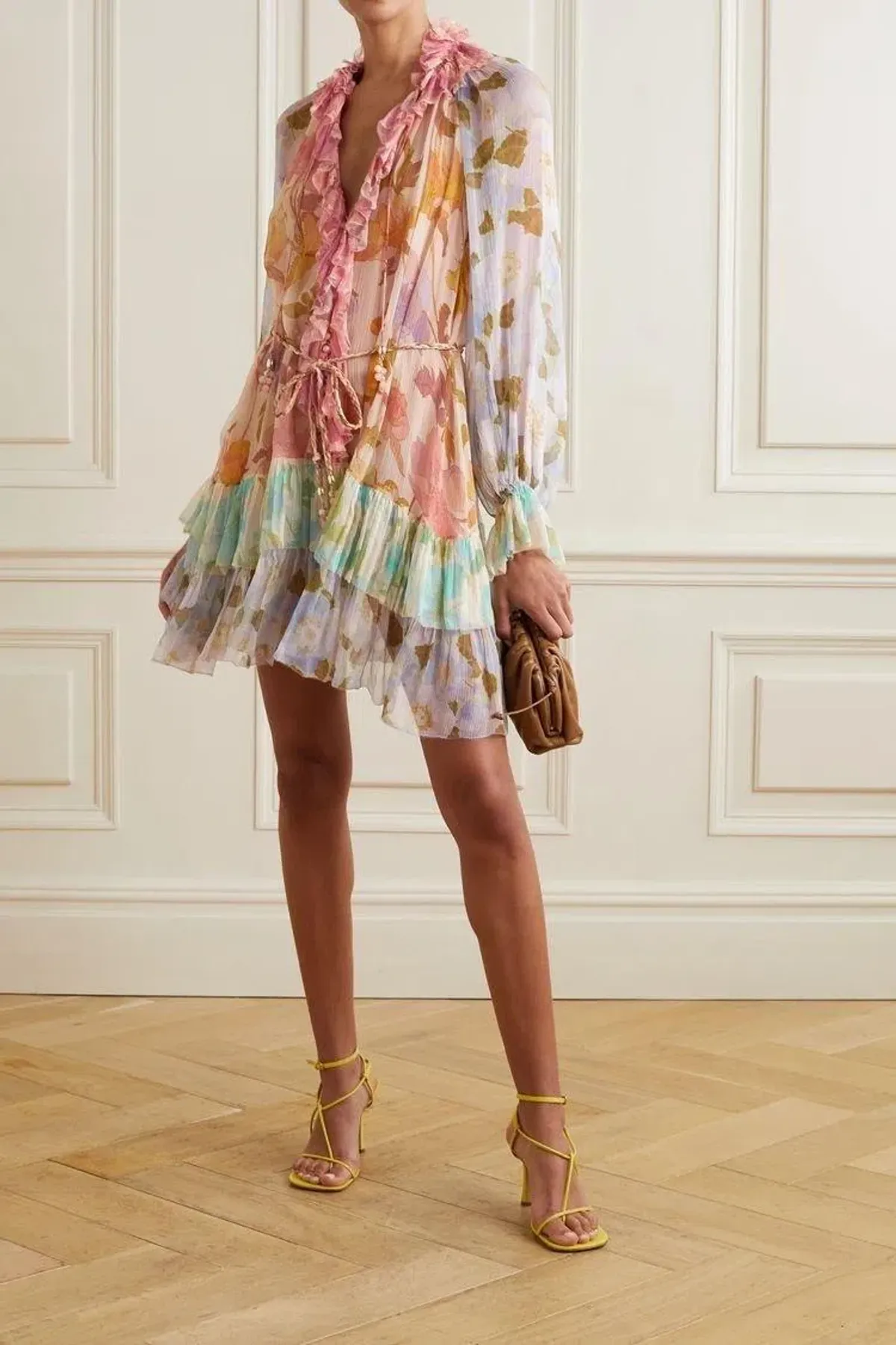 Zimmermann Frilled Tempo Mini Dress Print Size 8 - Image 1