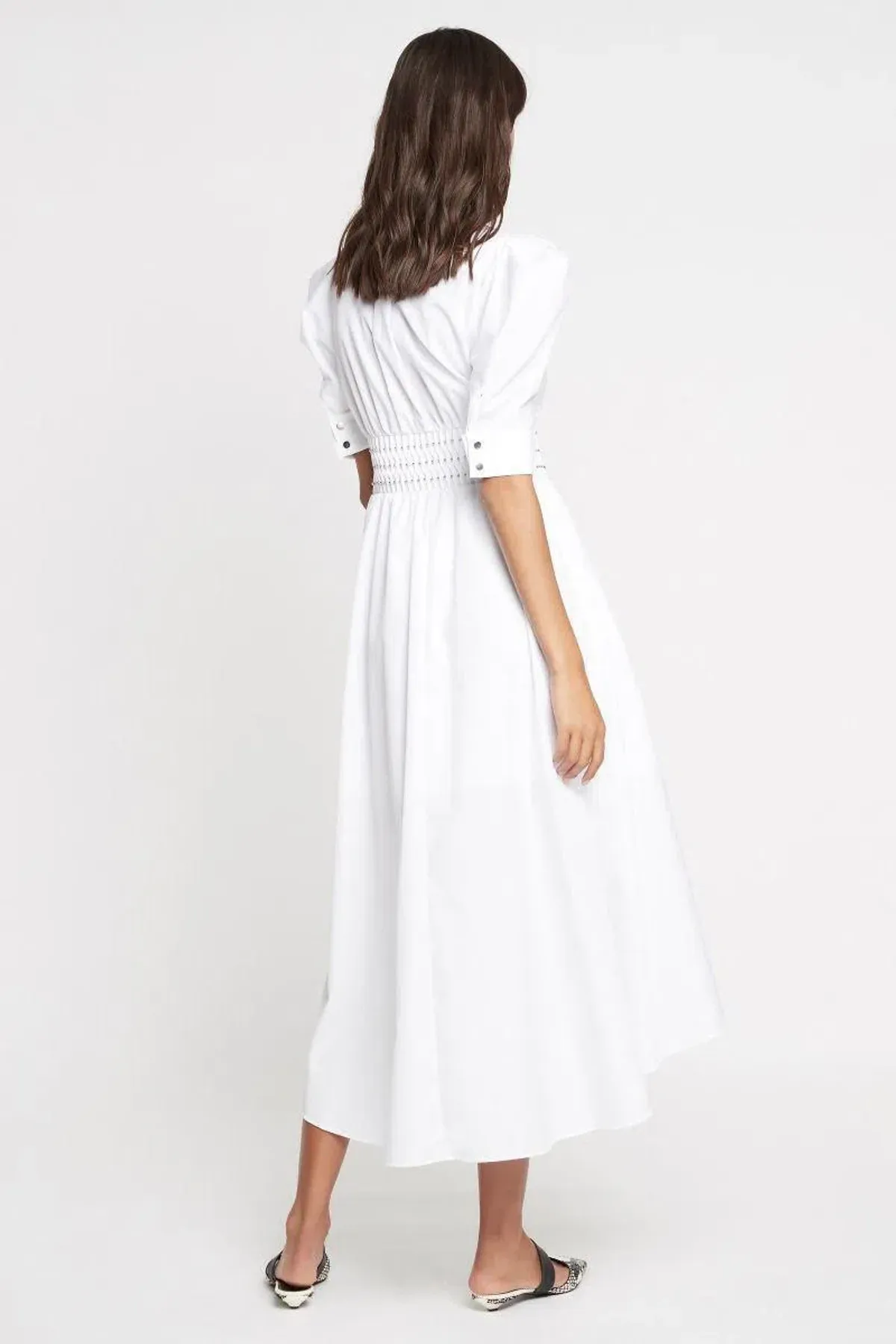 Sass & Bide Electric City White Shirt Dress White Size 6 - Image 3