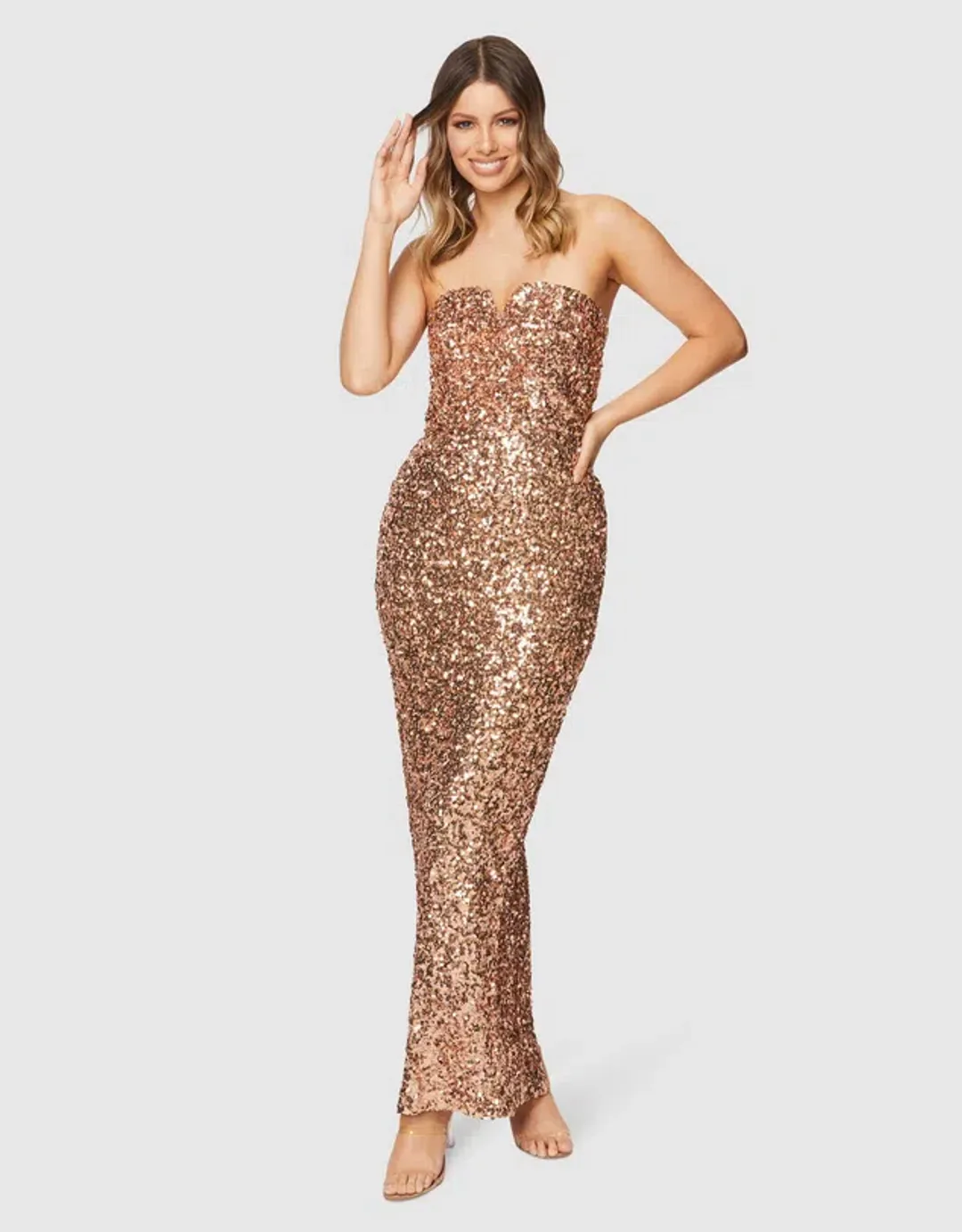 Pilgrim Gianina Gown Sequin Size 10 for rent on The Volte - main image