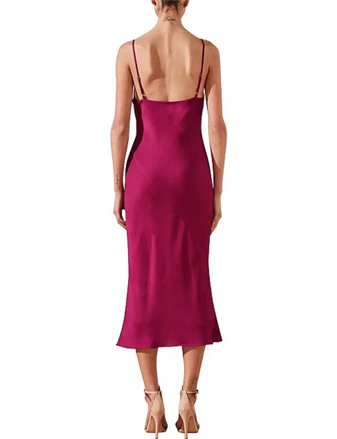 Shona Joy Sawyer Slip MIdi Dress Pink Size 14 for rent on The Volte - main image