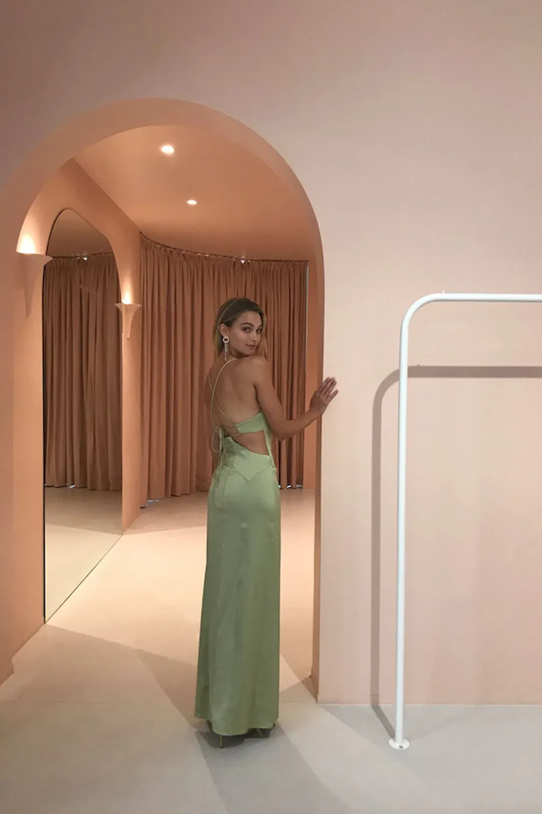 Manning Cartell Face Time Slip Dress in Pistachio Green Size 6 for rent on The Volte - main image