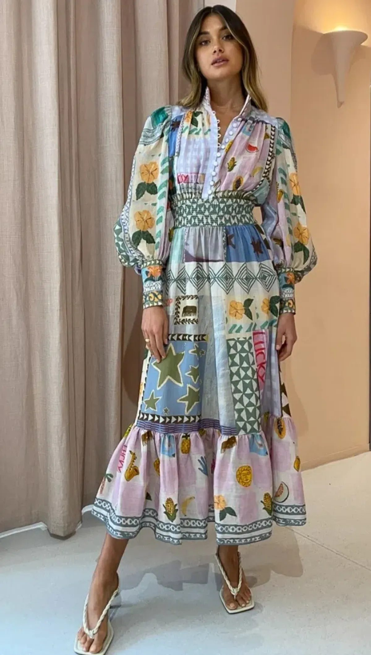 Alemais Emma Gale Shirt Dress Print Size 8 - Image 3