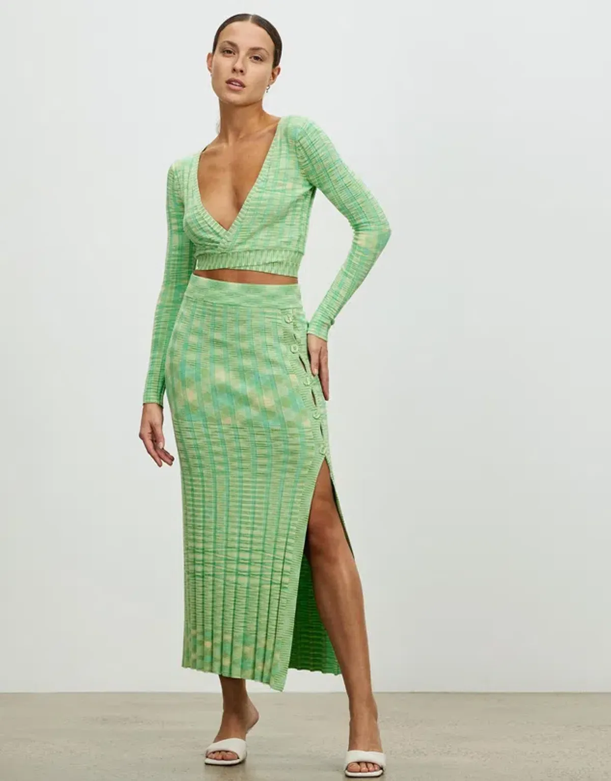 Lover Harriet Knit Top and Midi Skirt Set Print Size 8 - Image 1