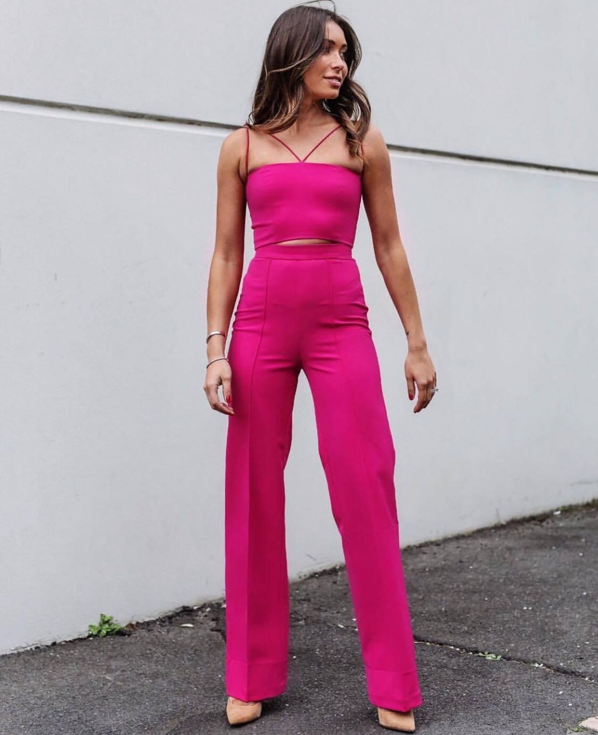 Bianca & Bridgett Pink Kim Pant & Crop Set - Image 1