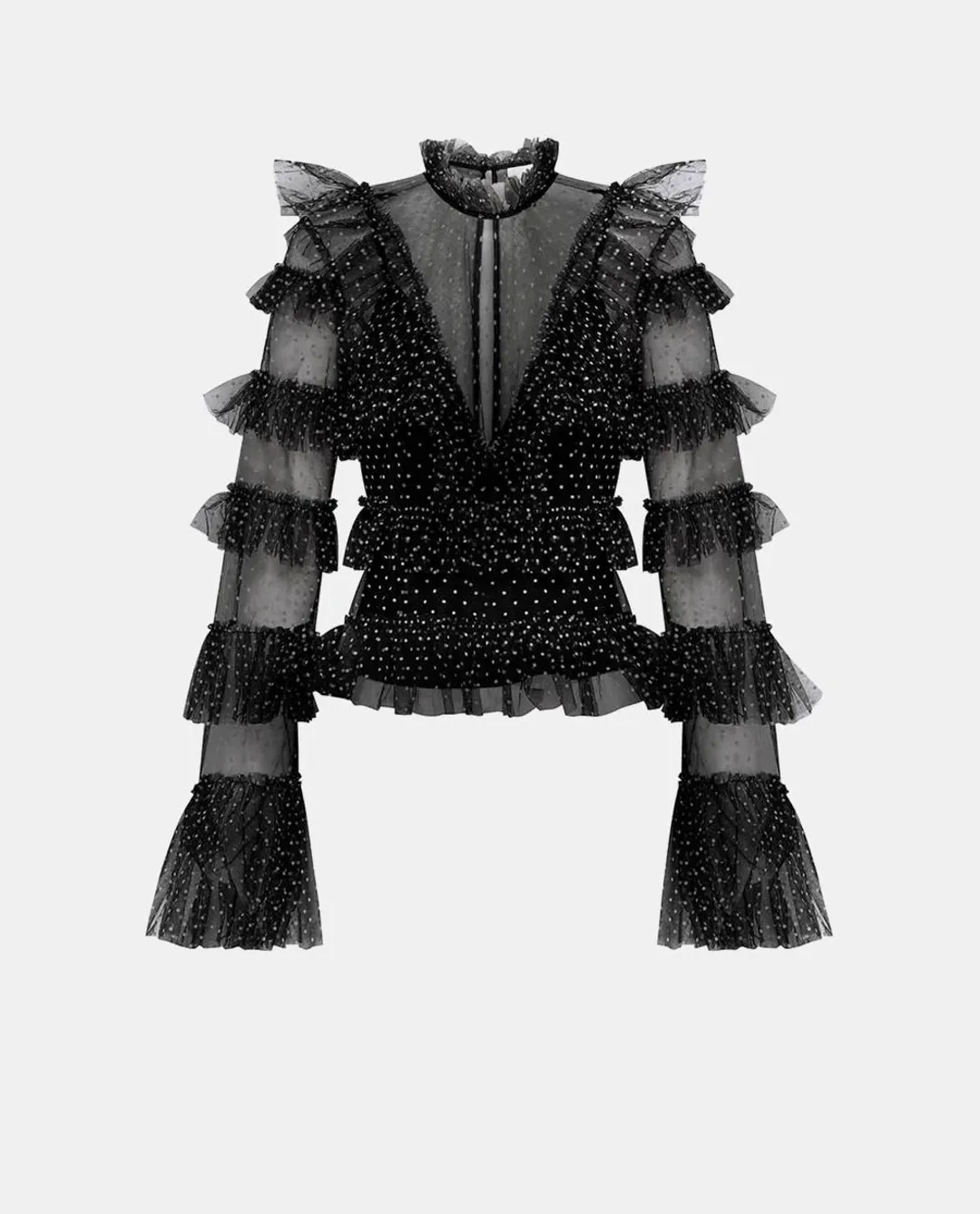 The Alice McCall Tokyo Skies Top Black Size 8 for rent on The Volte - main image