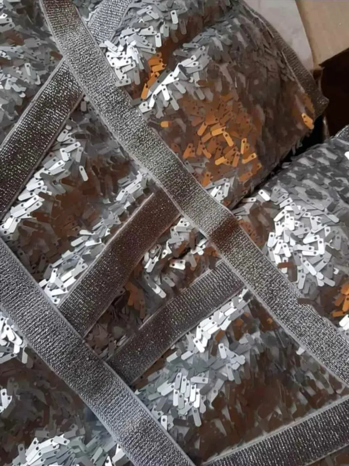 Georgia Young Couture Silver Sequin Gown Size 6 - Image 8