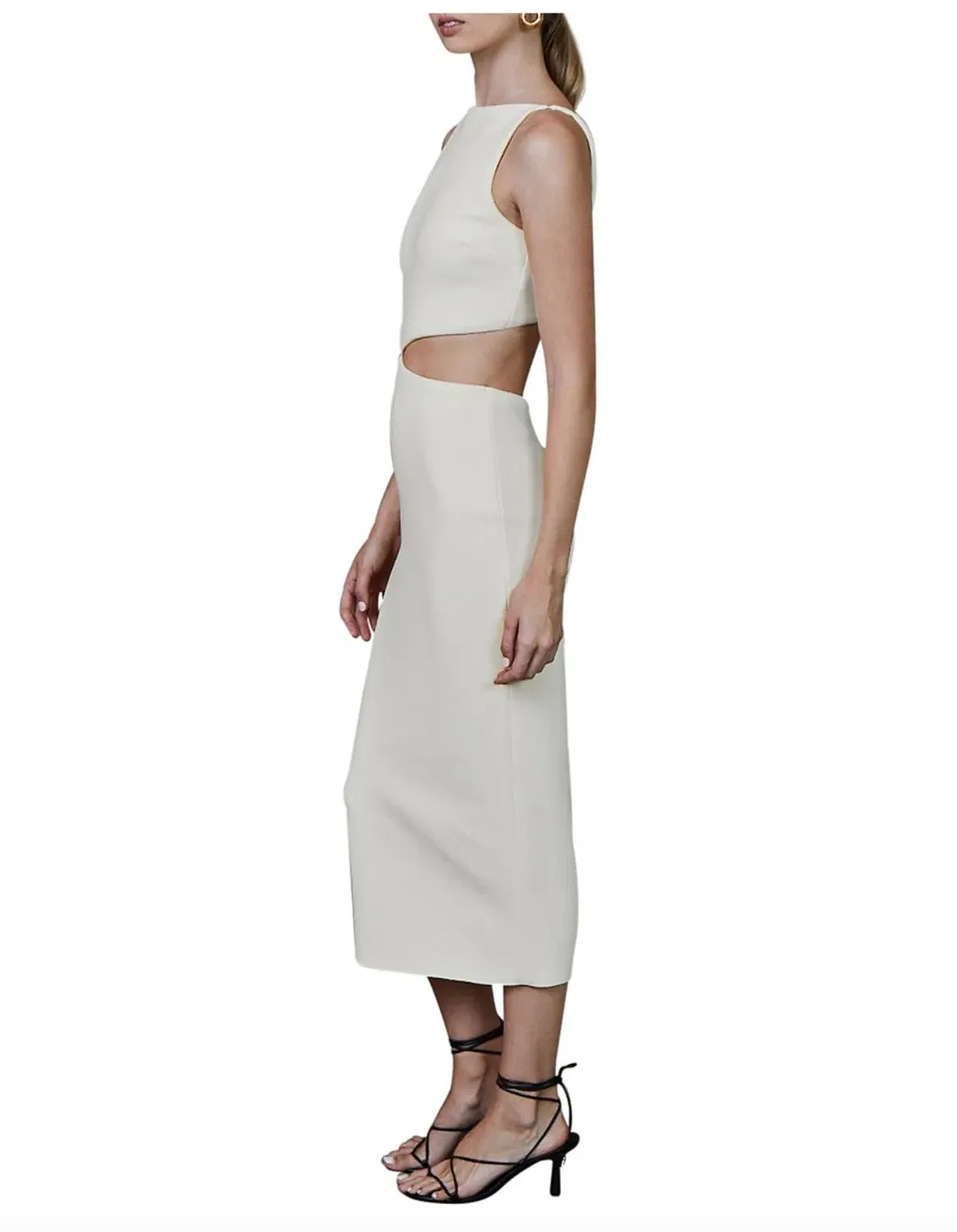 Bec & Bridge Scout Cut Out Midi Dress Ivory Size 10 - Image 2
