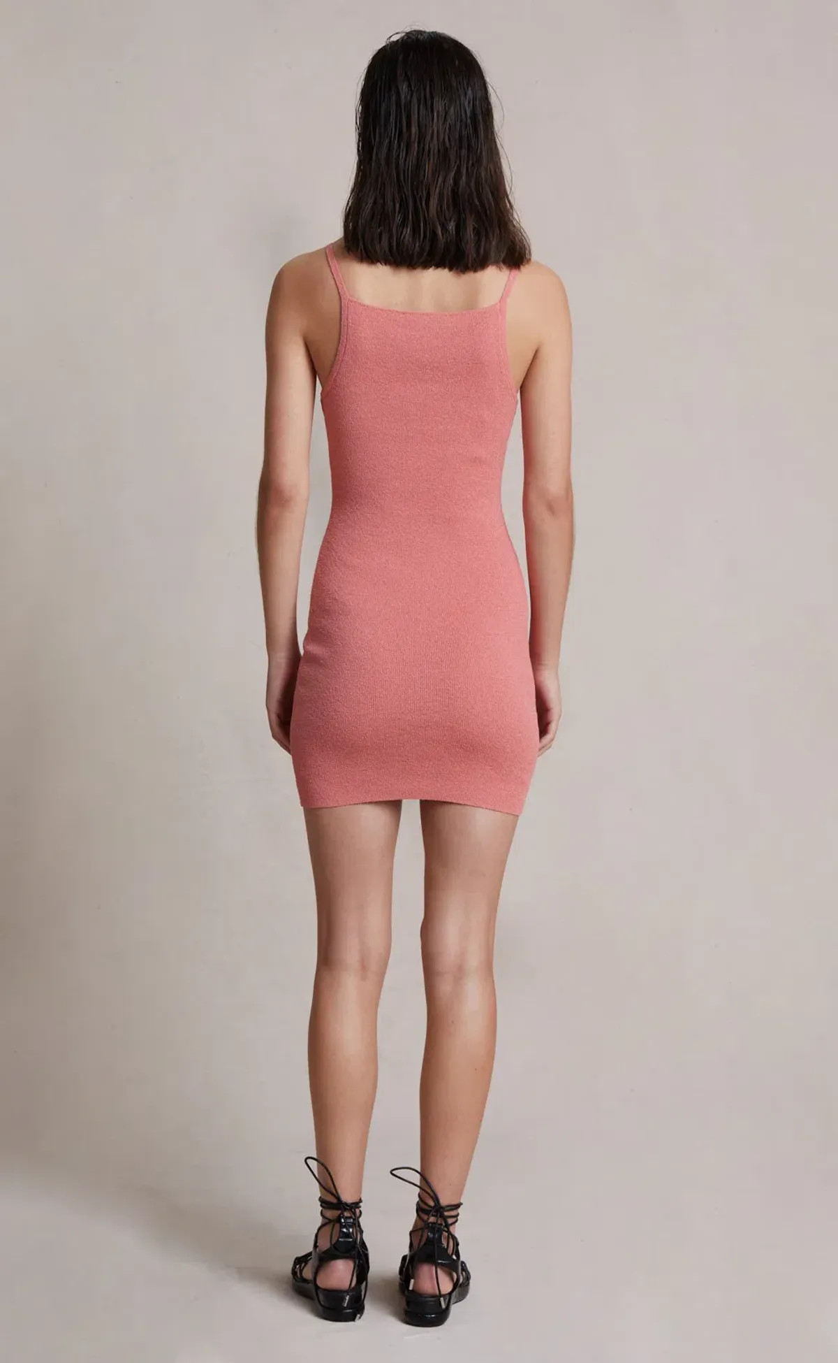 Bec & Bridge Salmon Oasis Knit Mini Dress Pink Size 8 - Image 3