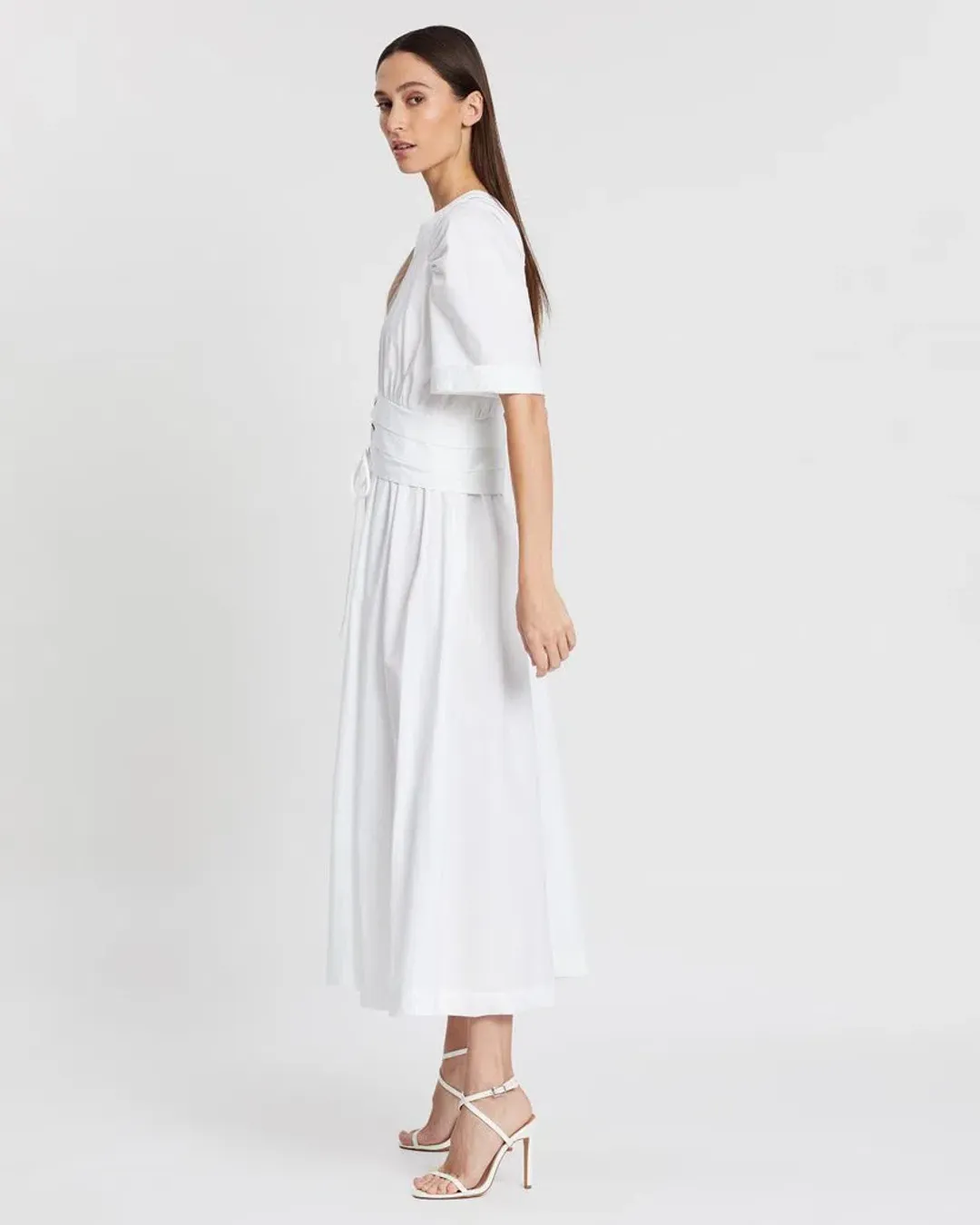Bec & Bridge Surfari Midi Dress  Ivory Size 10 for rent on The Volte - main image
