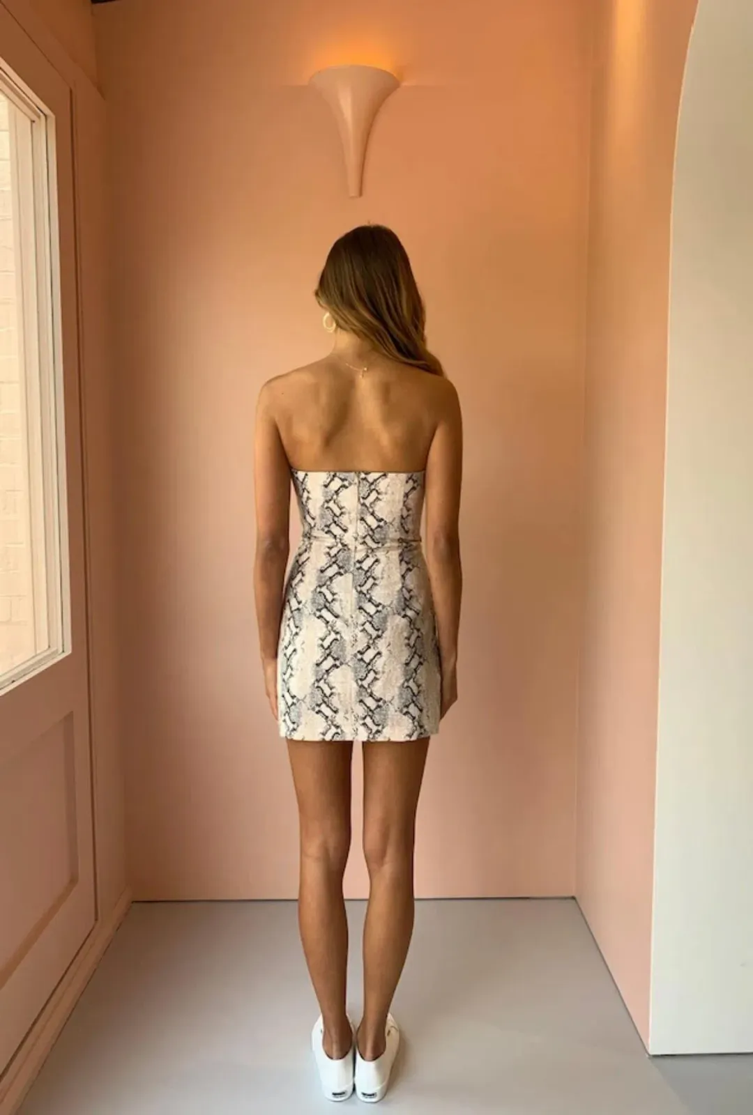 Bec & Bridge Snake Franco Mini Dress Print Size 10 for rent on The Volte - main image