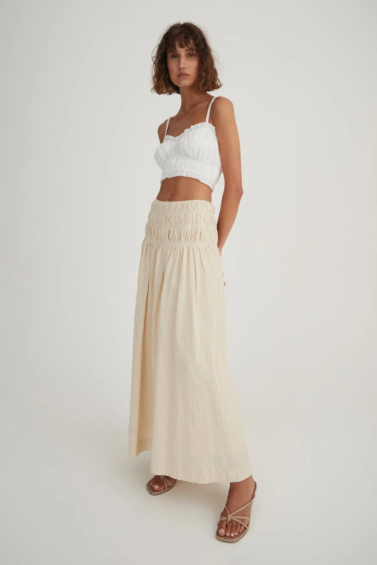 Hansen and Gretel Tully Top & Costello Skirt Set Beige Size 8  - Image 2