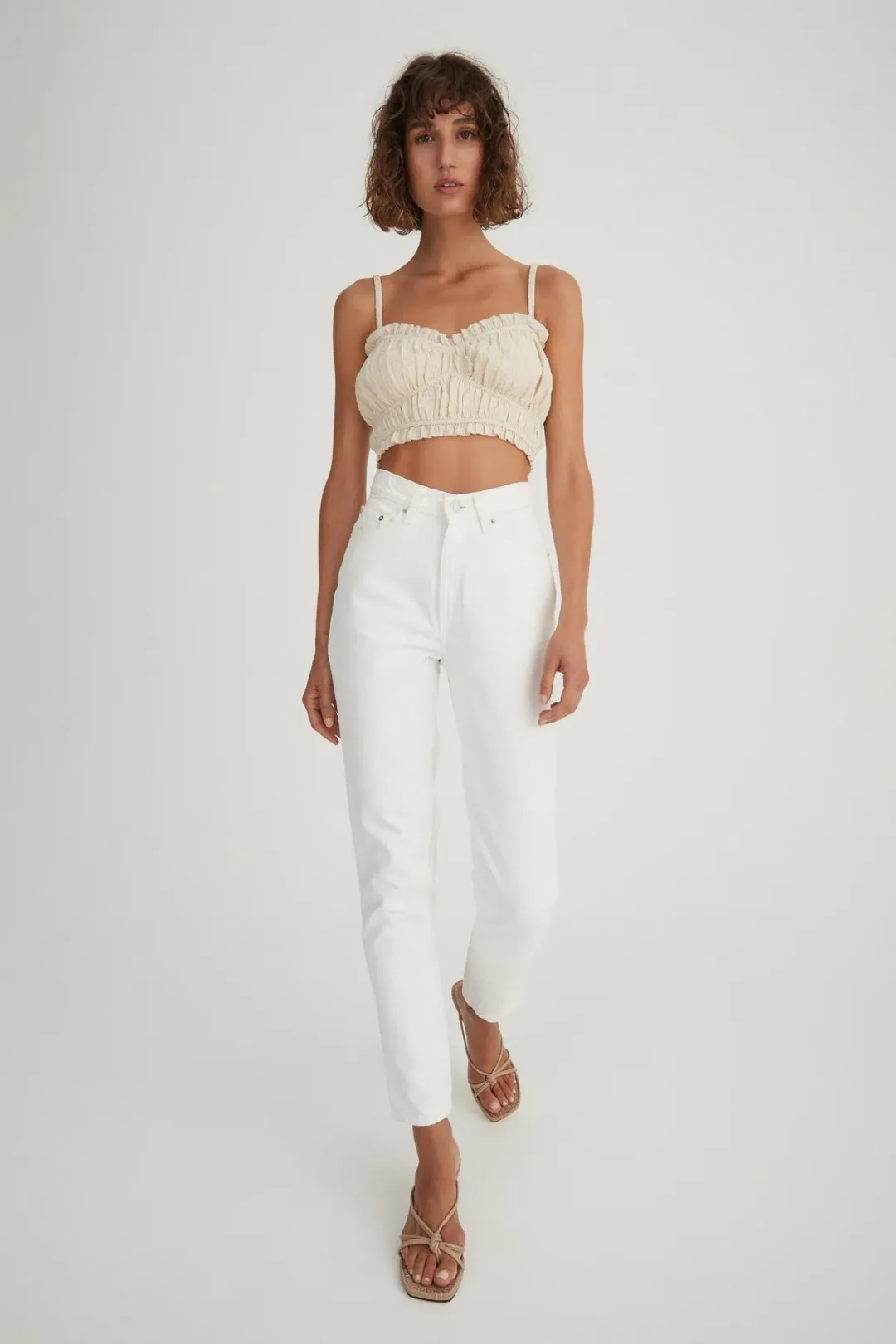 Hansen and Gretel Tully Top & Costello Skirt Set Beige Size 8  for rent on The Volte - main image