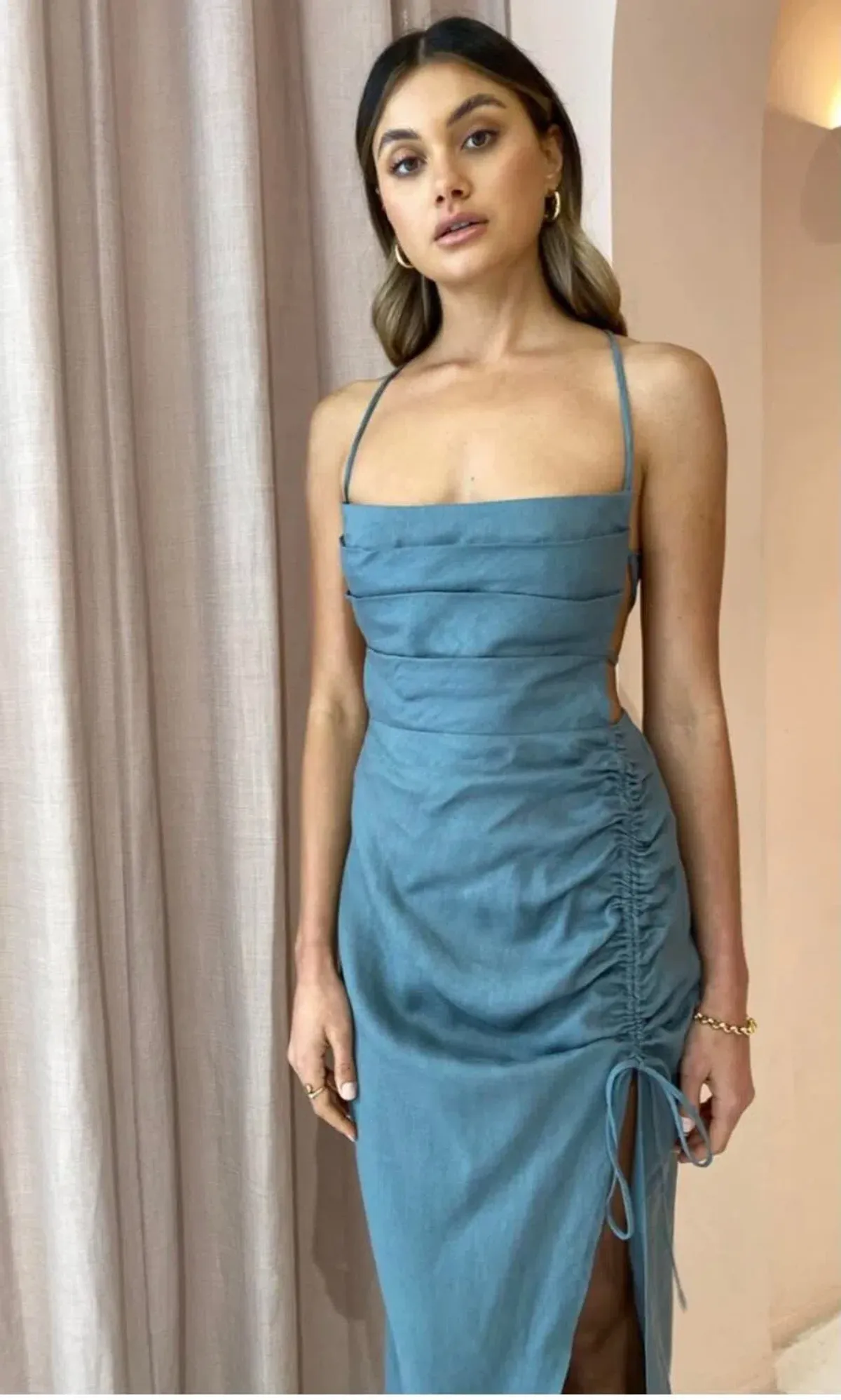 Rumer Loulou Maxi Dress Green Size 8 - Image 4