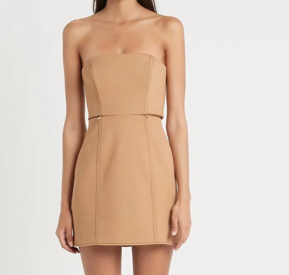 Sir the Label Andre Dress in Camel Brown Size 8 - Image 3