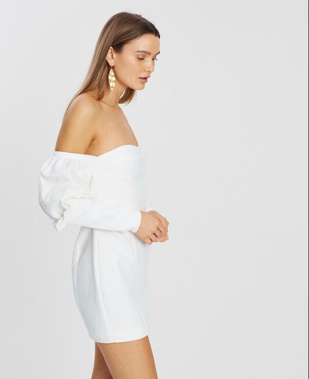 Asilio Off the Shoulder Mini Volume Sleeve Dress size 10 for rent on The Volte - main image