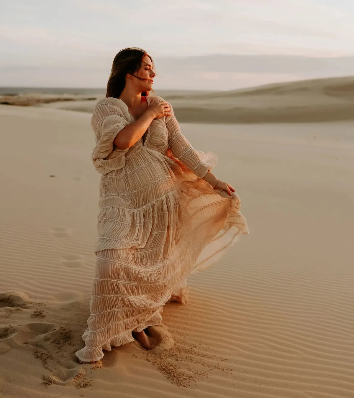 We Are Reclamation Wonderment and Awe Gown Beige One Size Fits Most (Aus 6-16) - Image 11