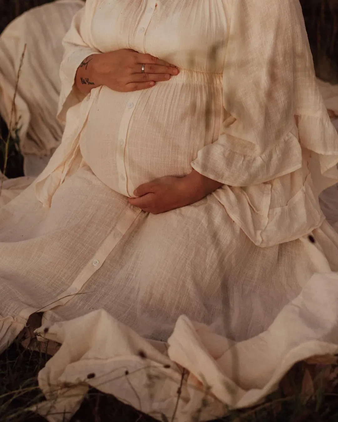 We Are Reclamation Ruffle Me Open Gown Buttercream - One Size Fits Most (Aus 8-22) for rent on The Volte - main image