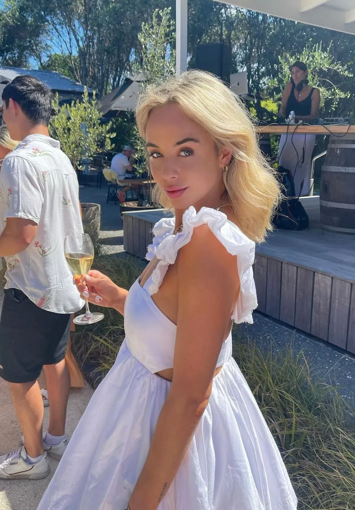 Aje Midsummer Mini Dress White Size 6 - Image 11