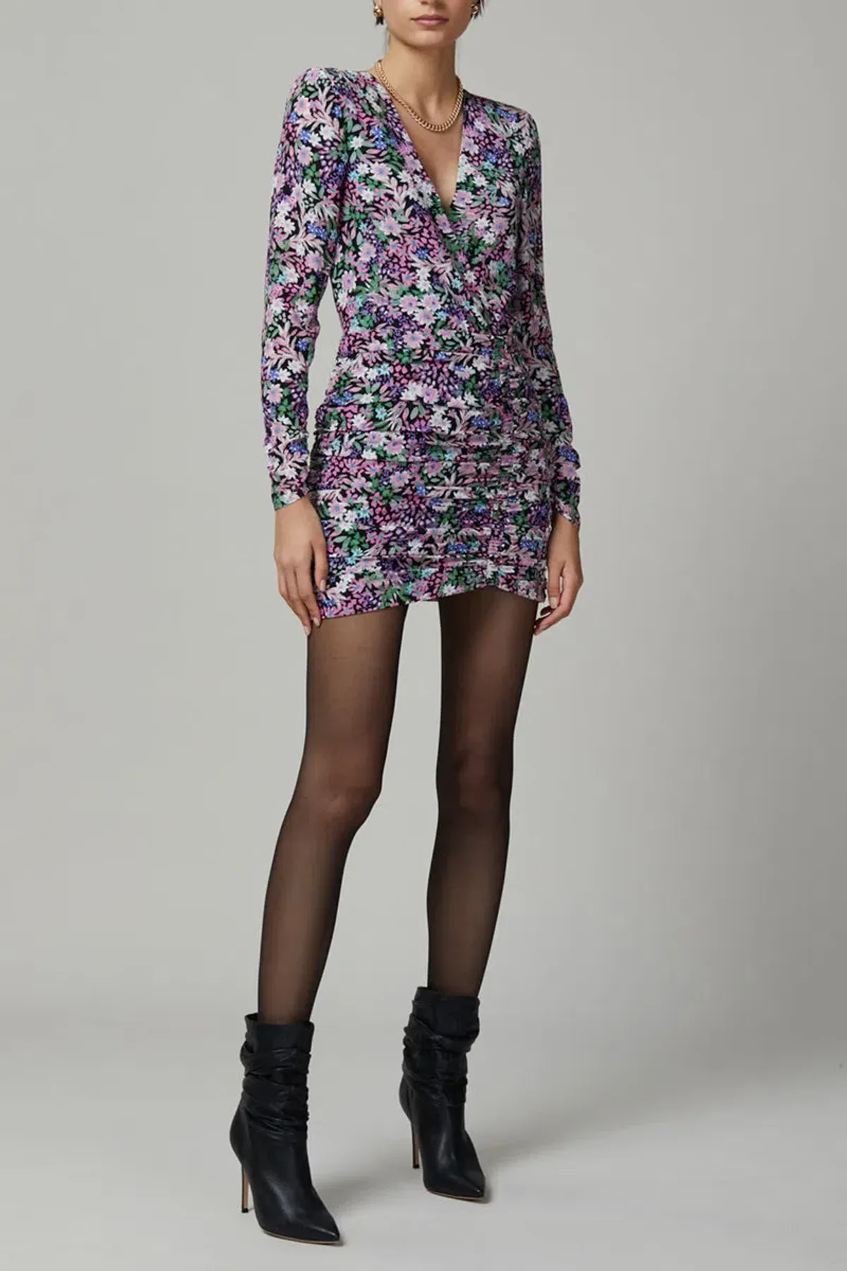 Bec & Bridge Anais Wrap Mini Dress Print Size 8 - Image 1