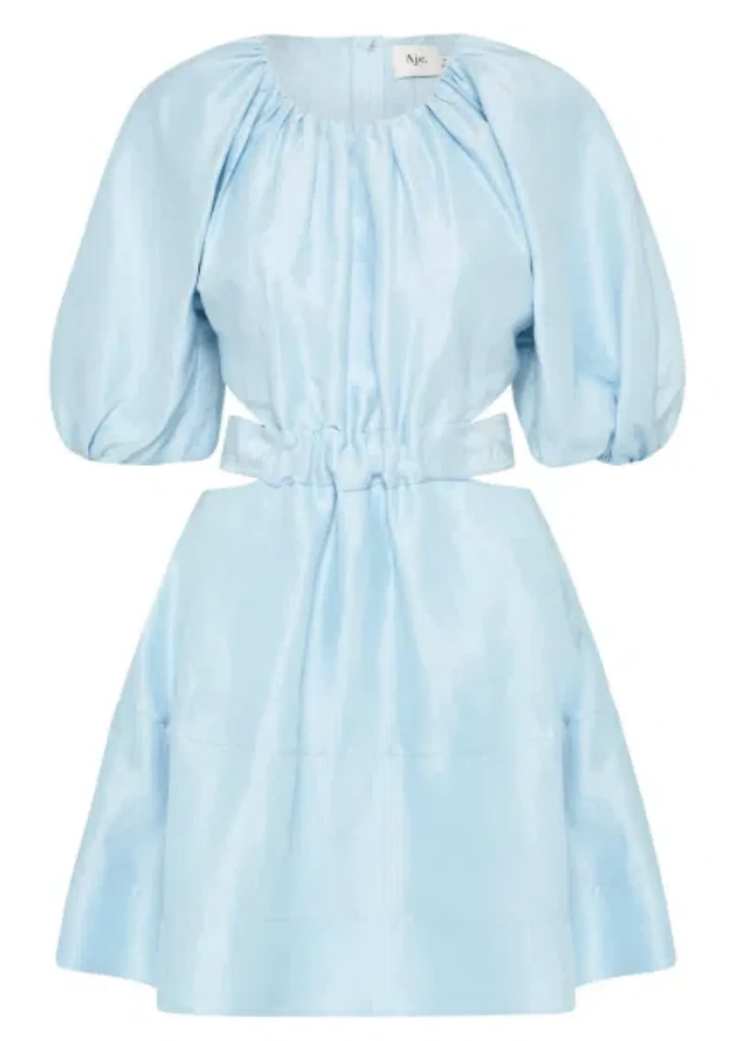 Aje Psychedelia Cut Out Mini Dress Pale Blue Size 4 for rent on The Volte - main image