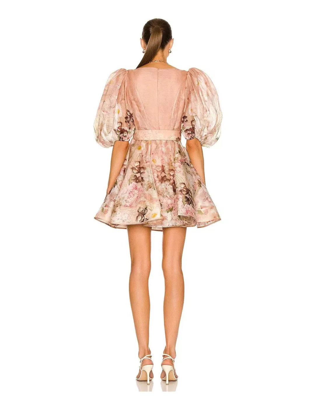 Zimmermann Dancer Puff Sleeve Mini Dress Floral Size 1 / Au 10  for rent on The Volte - main image