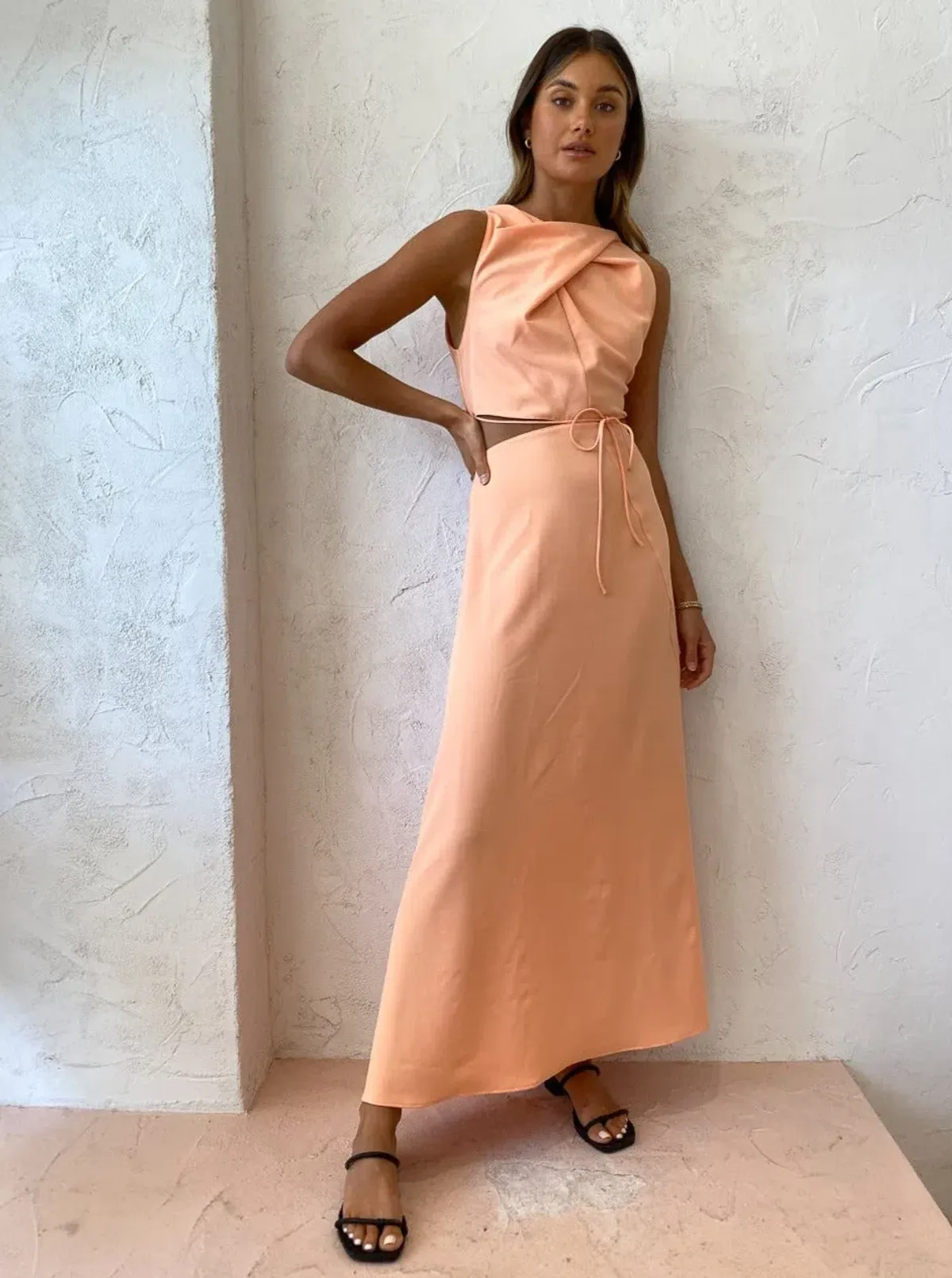 One Fell Swoop Bijoux Maxi Dress Orange Size 8 - Image 4