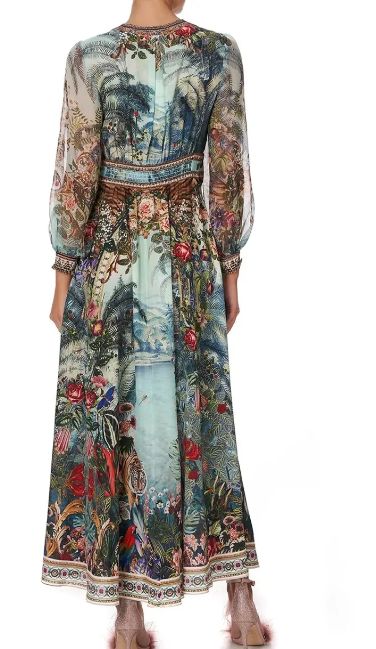 Camilla If These Walls Could Talk Button Dress With Shaped Waistband Size 14 - Image 2